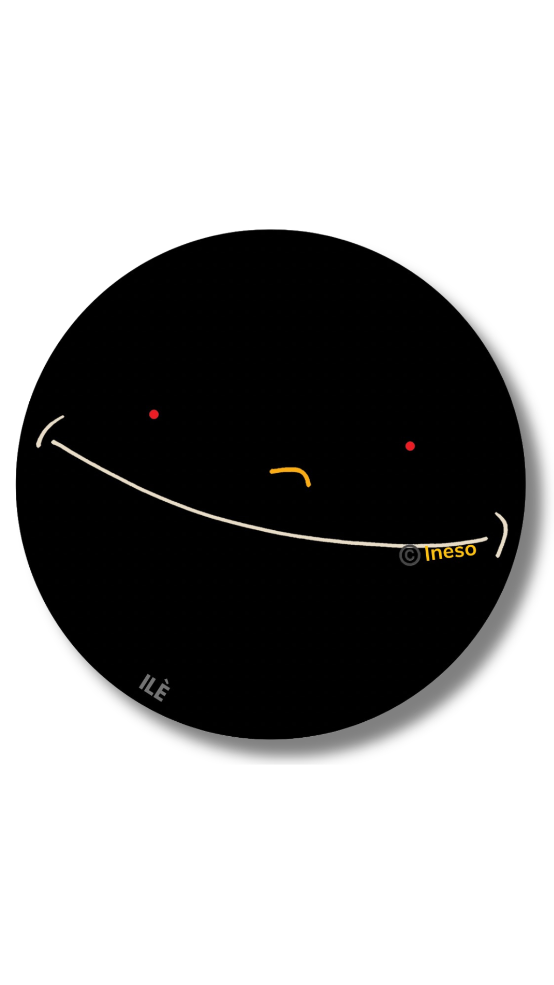 Rug: Big Smile, Big Problem, ~ 1.2m Diameter