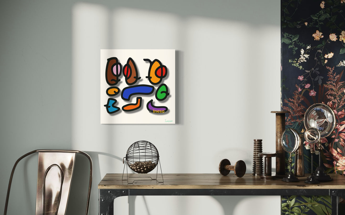 Caught Red Handed, 40 x 40cm, 2025