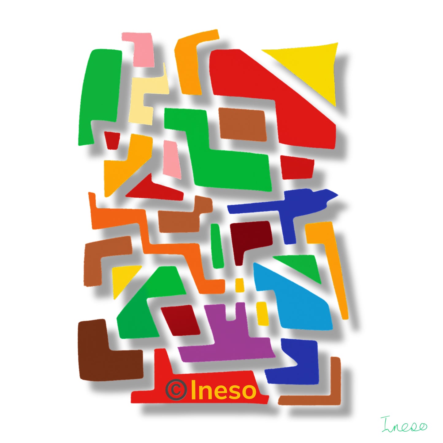 Super-duper Abstract 3, 40 x 40cm, 2023