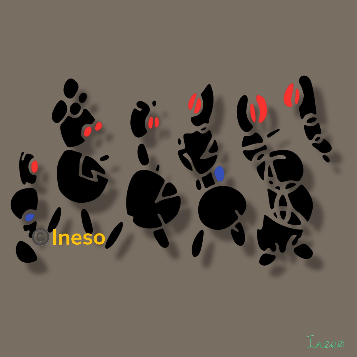 Sorority Sisters, 40 x 40cm 2023 (2 Variants)