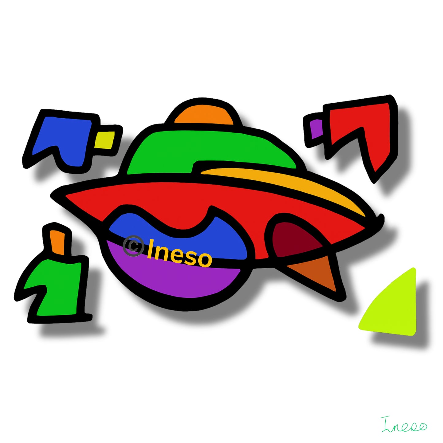UFO, 40 x 40cm, 2021