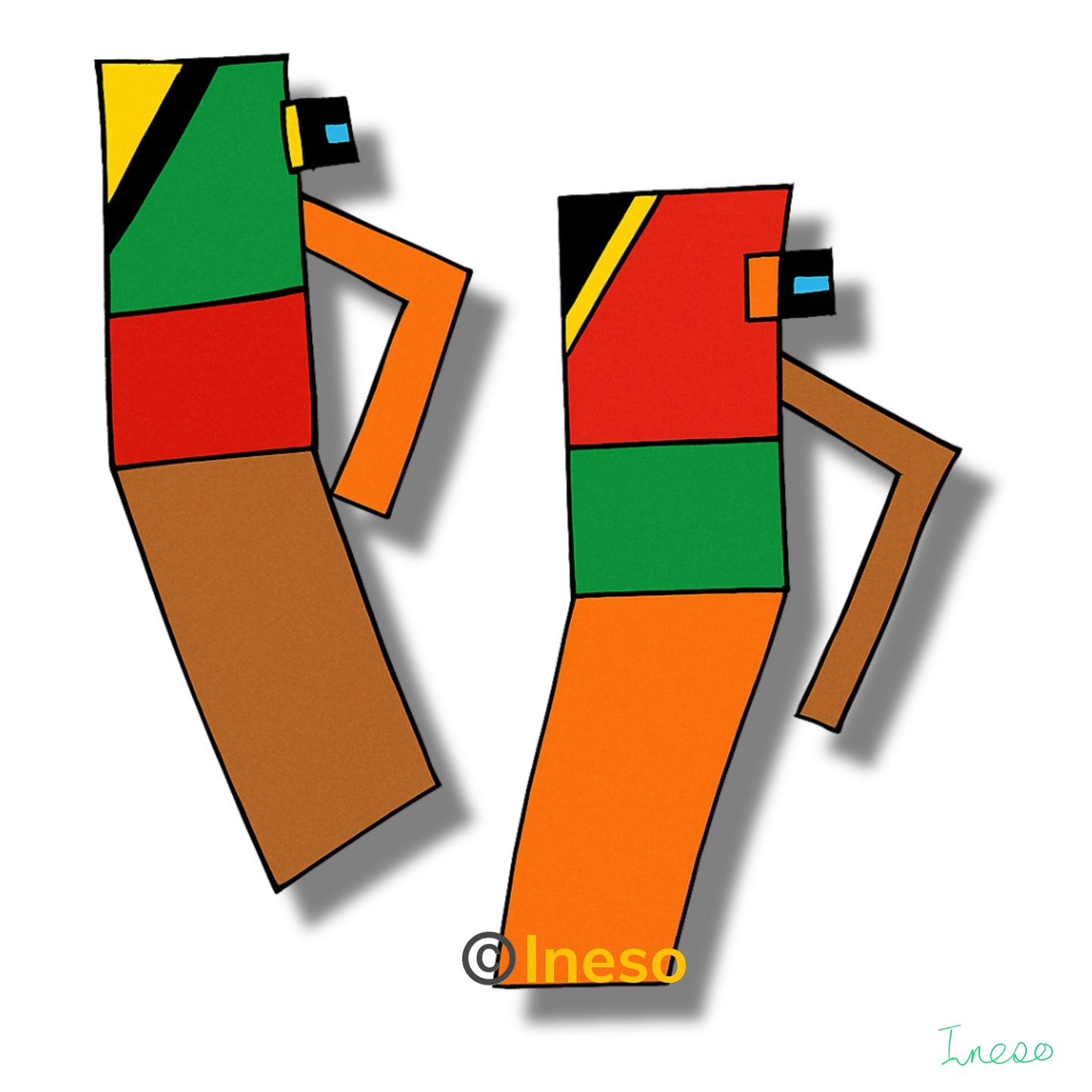 Sisters, 40 x 40cm, 2022 (2 Variants)