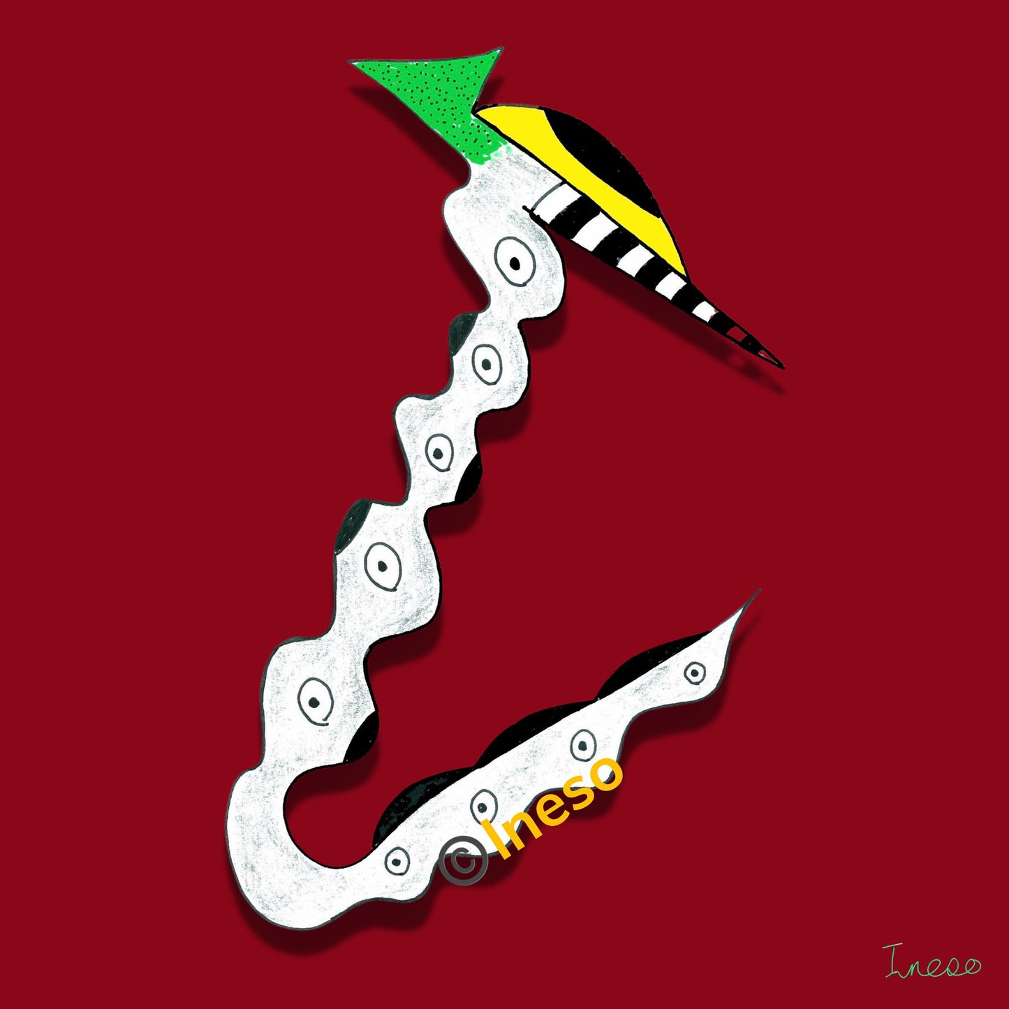 Alluring Hook, 40 x 40cm, 2017 (2 Variants)