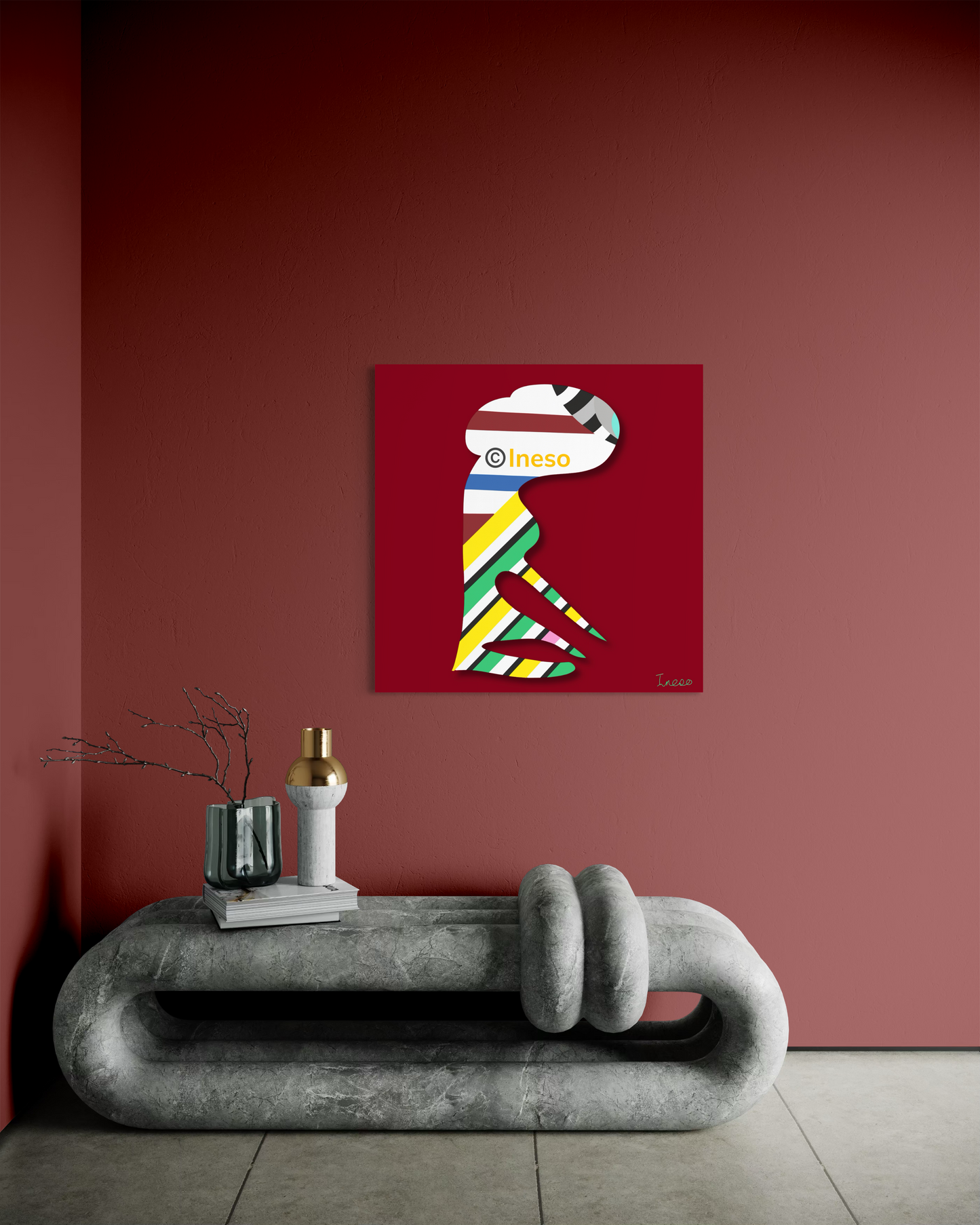 Totemic Gesture, 40 x 40cm, 2024