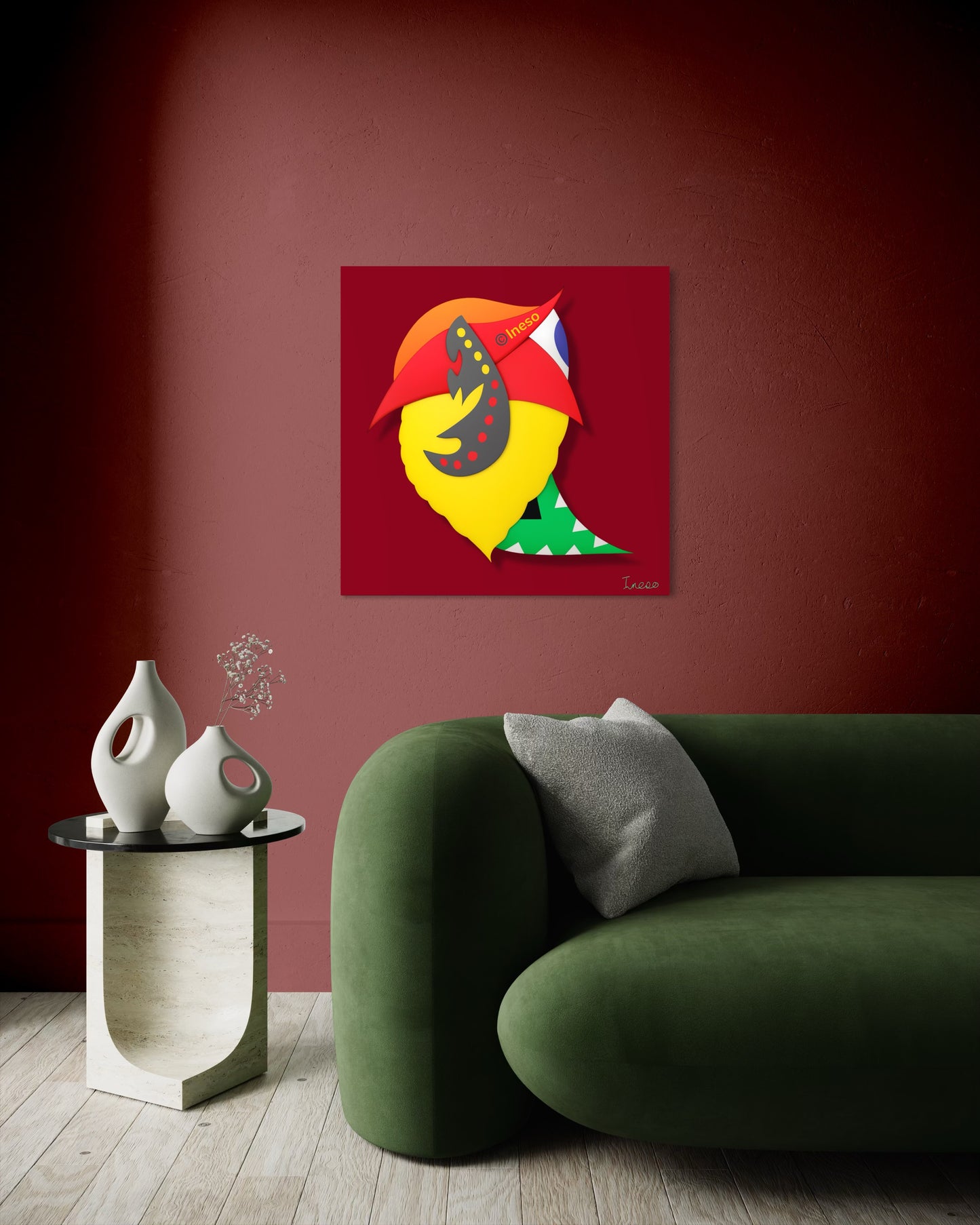Warrior’s Crest, 40 x 40cm, 2020 (2 Variants)