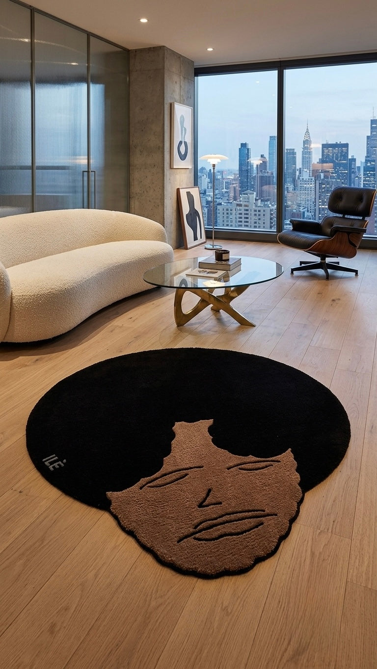 Rug: State Of Melancholy, ~ 1.2m Diameter (2 Variants)