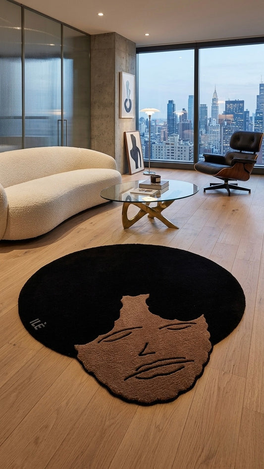 Rug: State Of Melancholy, ~ 1.2m Diameter (2 Variants)