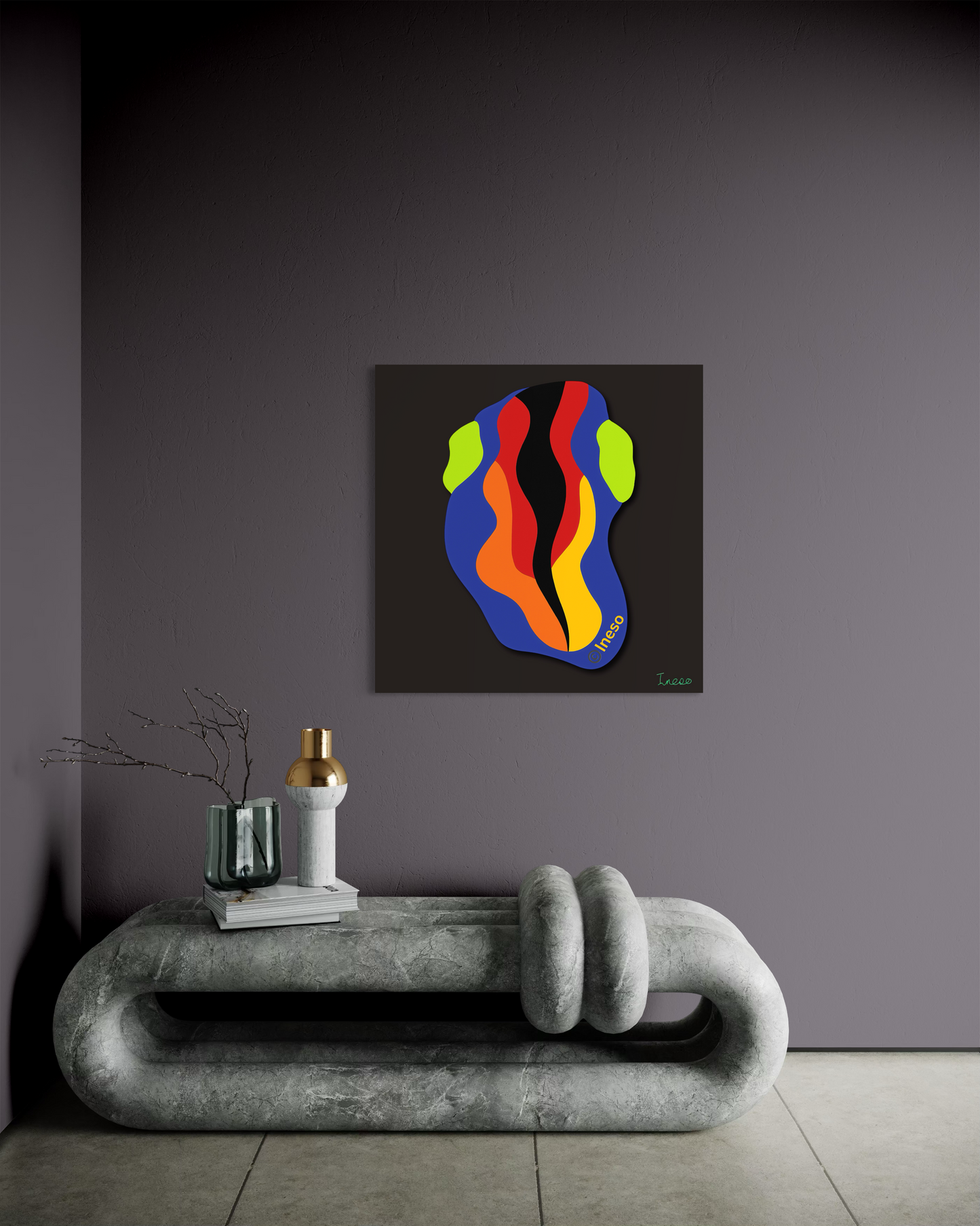 Lava Man, 40 x 40cm, 2022