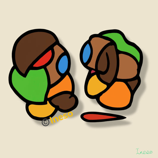 Cain & Abel, 40 x 40cm, 2022