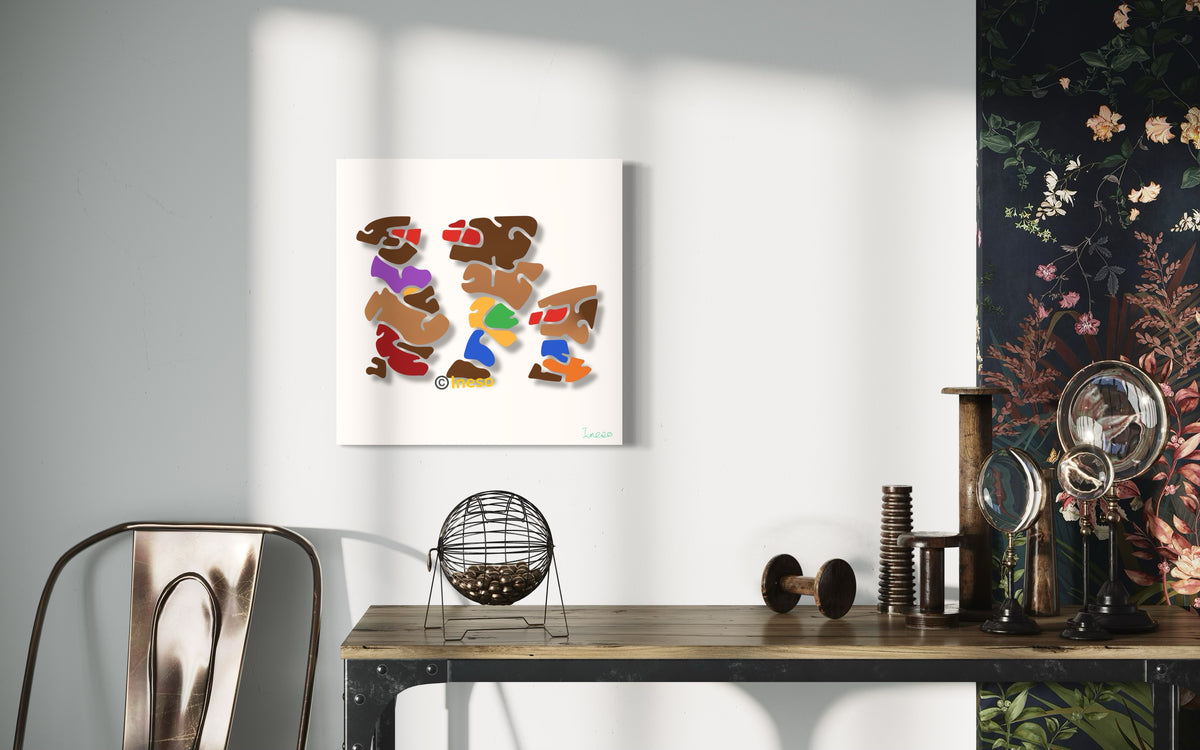 Discussing Little Jojo, 40 x 40cm, 2023