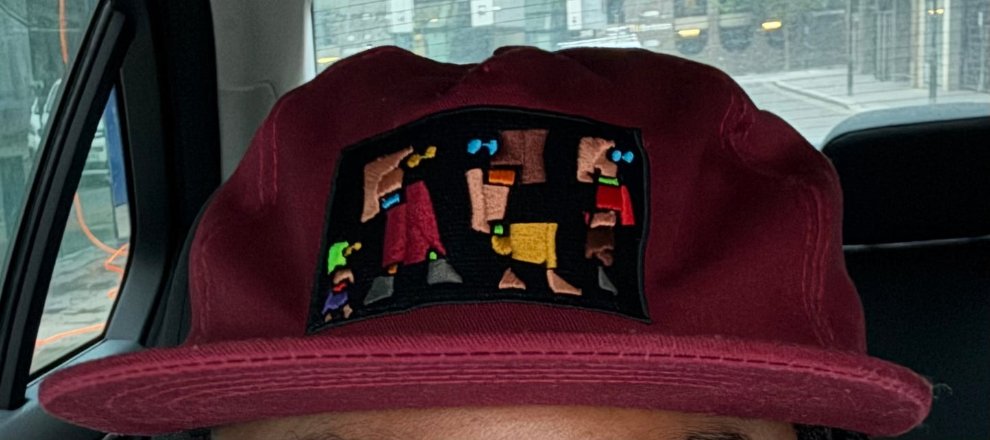 “Family Of Four” - 5 Panel Corduroy Snap Back Cap