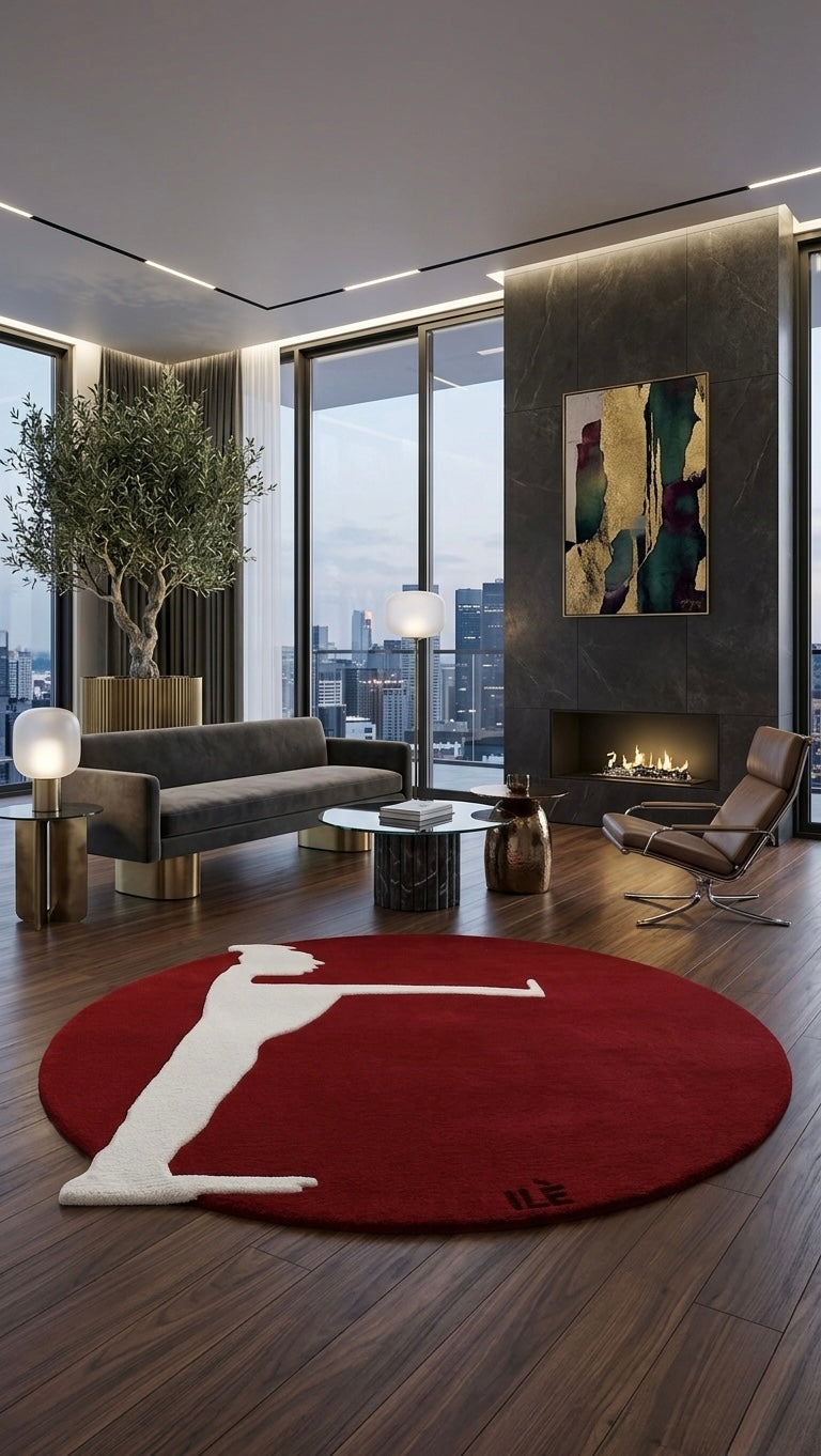 Rug: Stop, ~ 1.2m Diameter