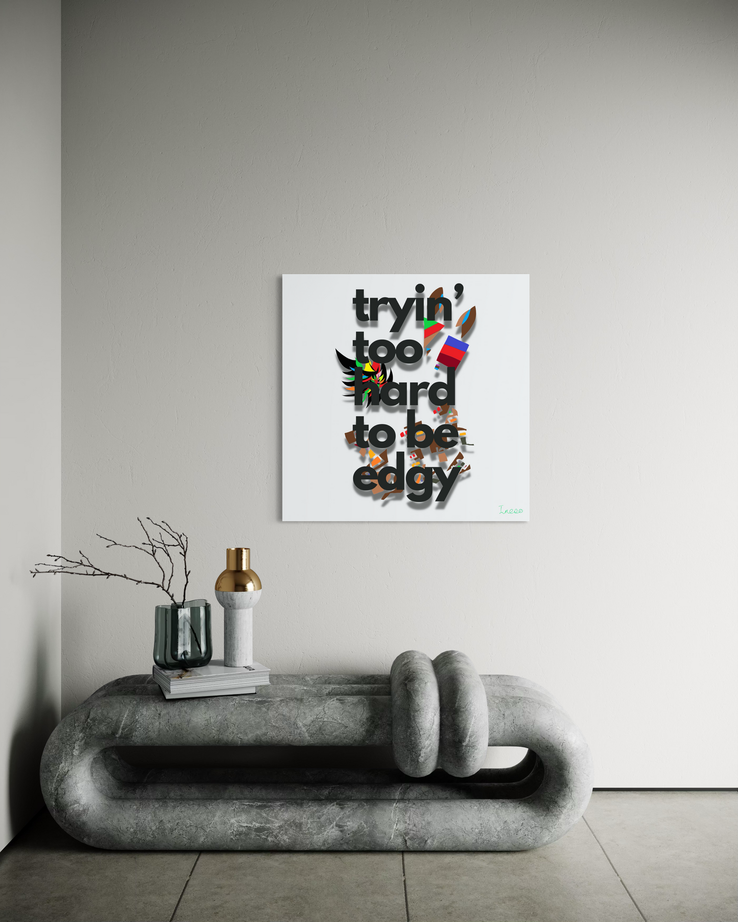 Edgy Art, 40 x 40cm, 2023