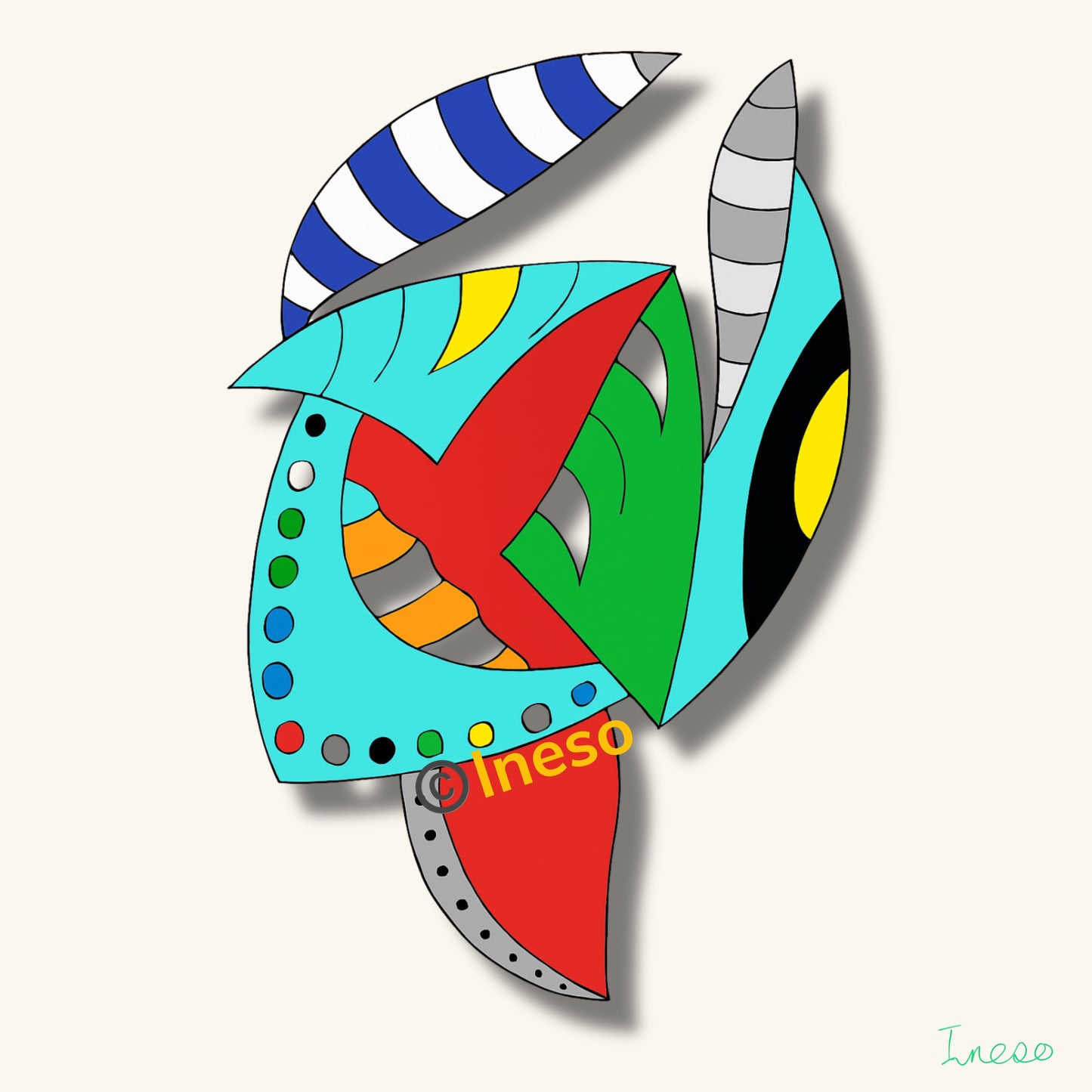 Super-duper Abstract 4, 40 x 40cm, 2024