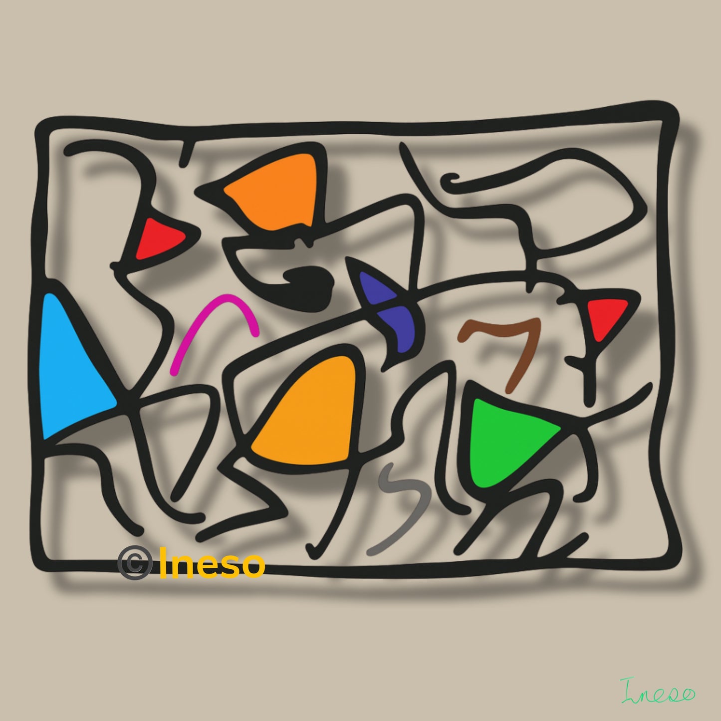 Super-duper Abstract 2, 40 x 40cm, 2023