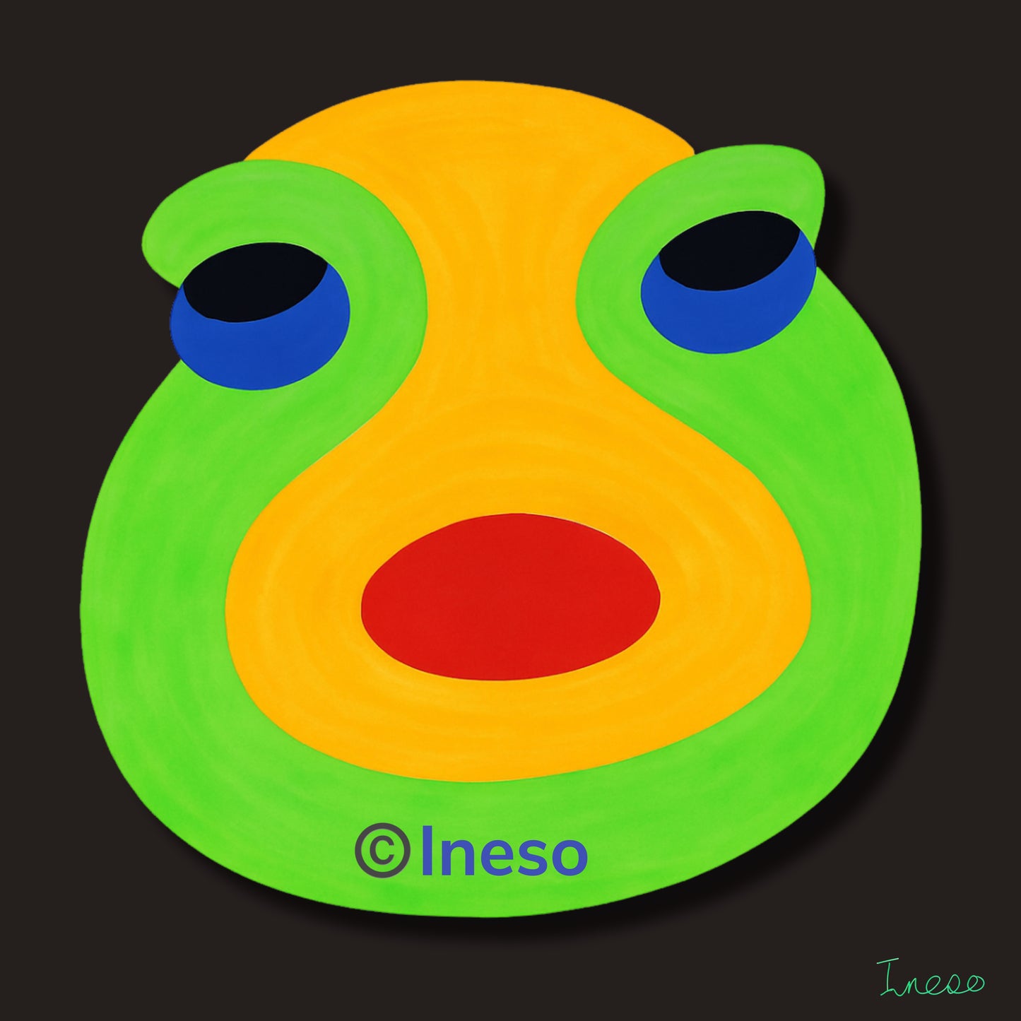 Happy, 40 x 40cm, 2017 (2 Variants)