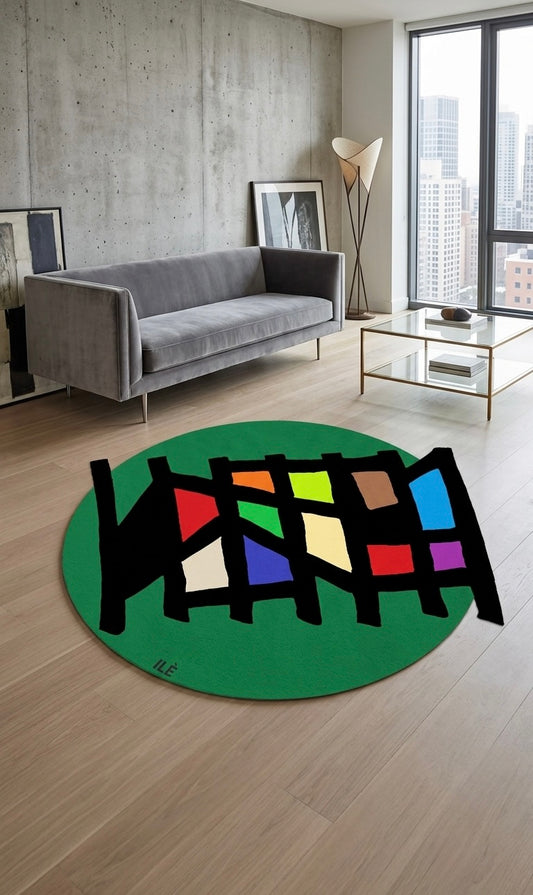 Rug: Fence, ~ 1.2m Diameter