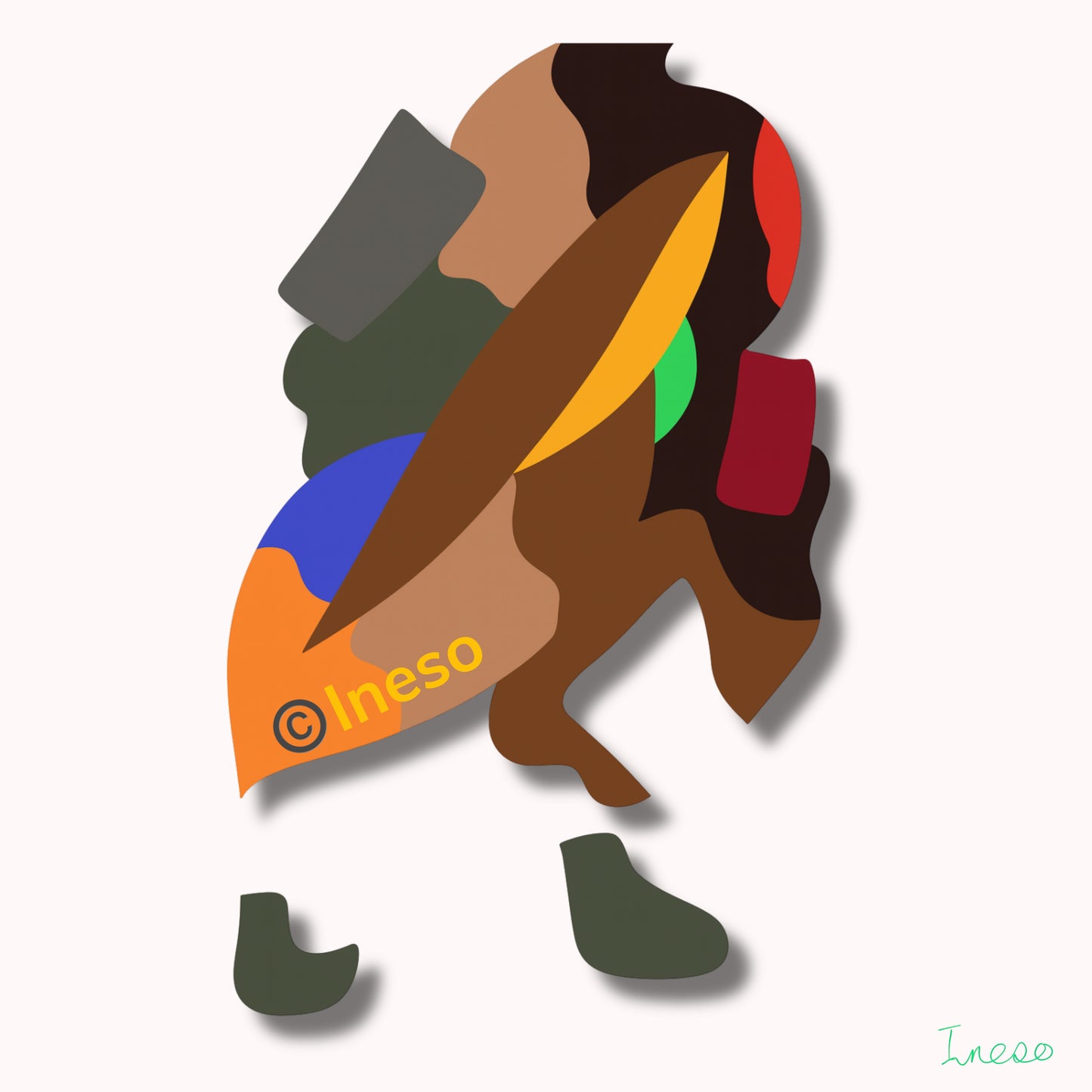 On A Mission, 40 x 40cm, 2024 (2 Variants)