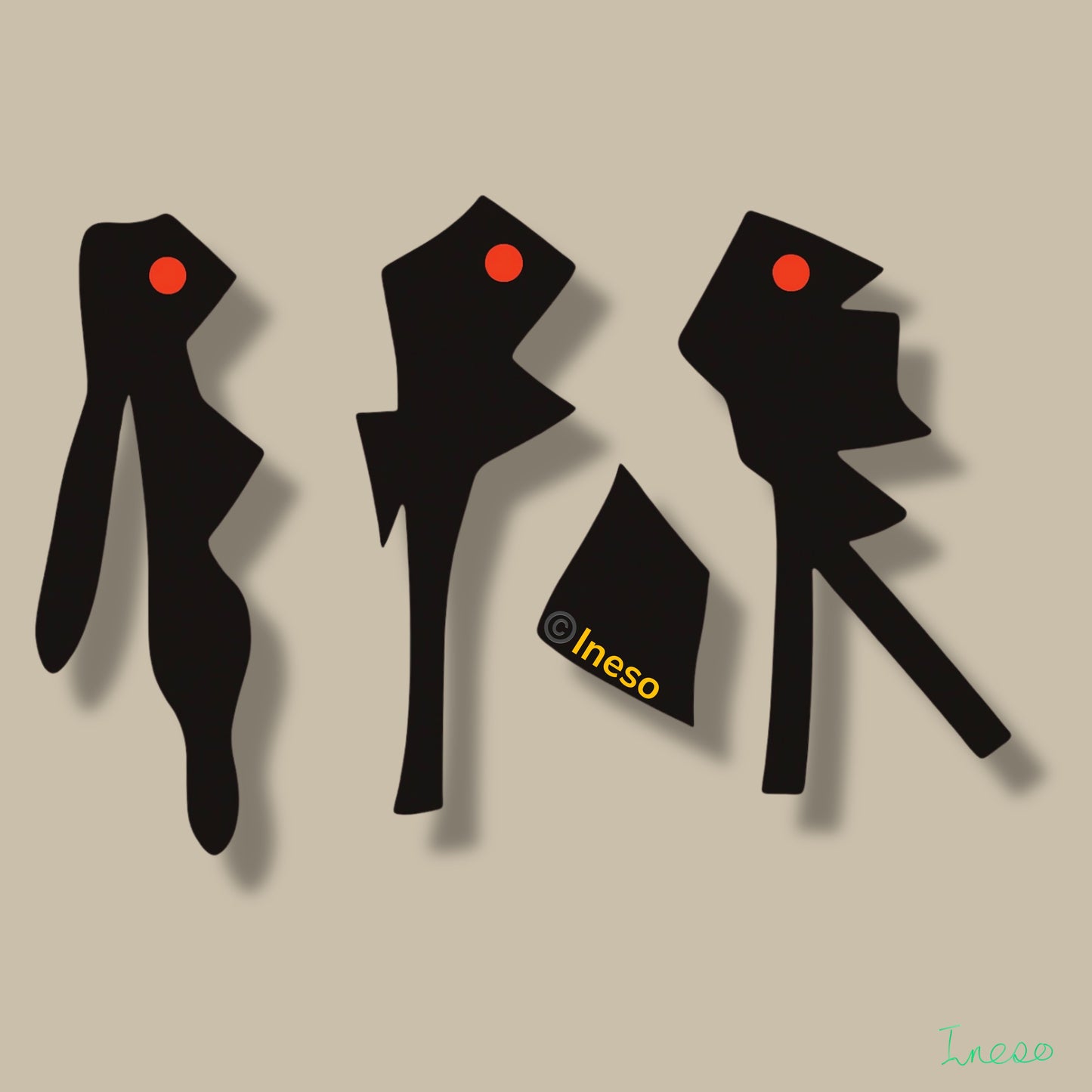 Concubines, 40 x 40cm, 2023
