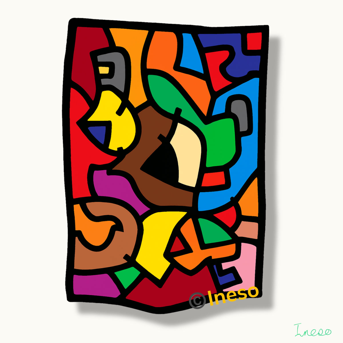 Hidden Face, 40 x 40cm, 2023