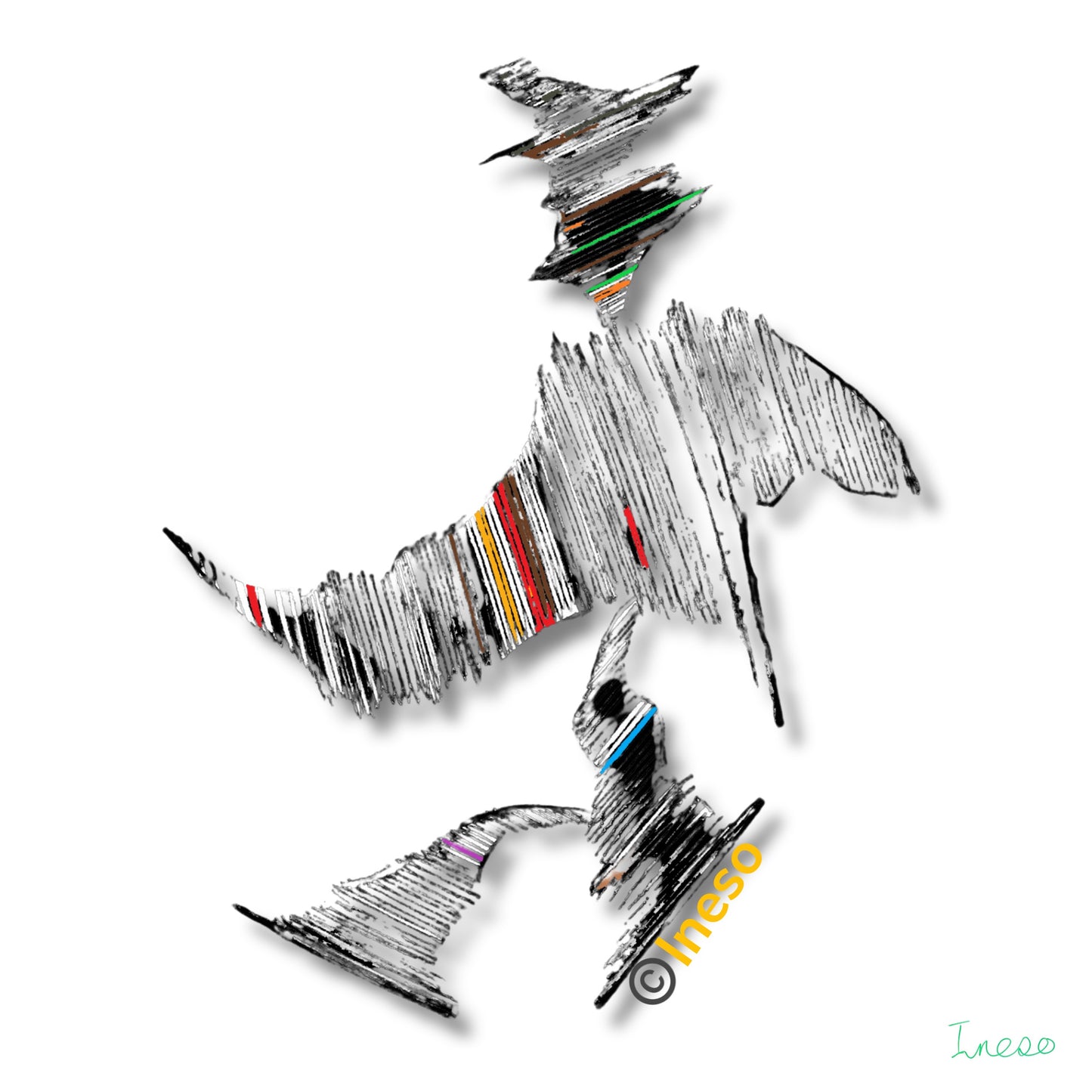 Lets Take a Walk, 40 x 40cm, 2015 (4 Variants)