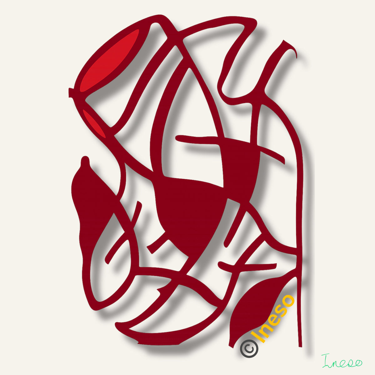 Red Mist, 40 x 40cm, 2021