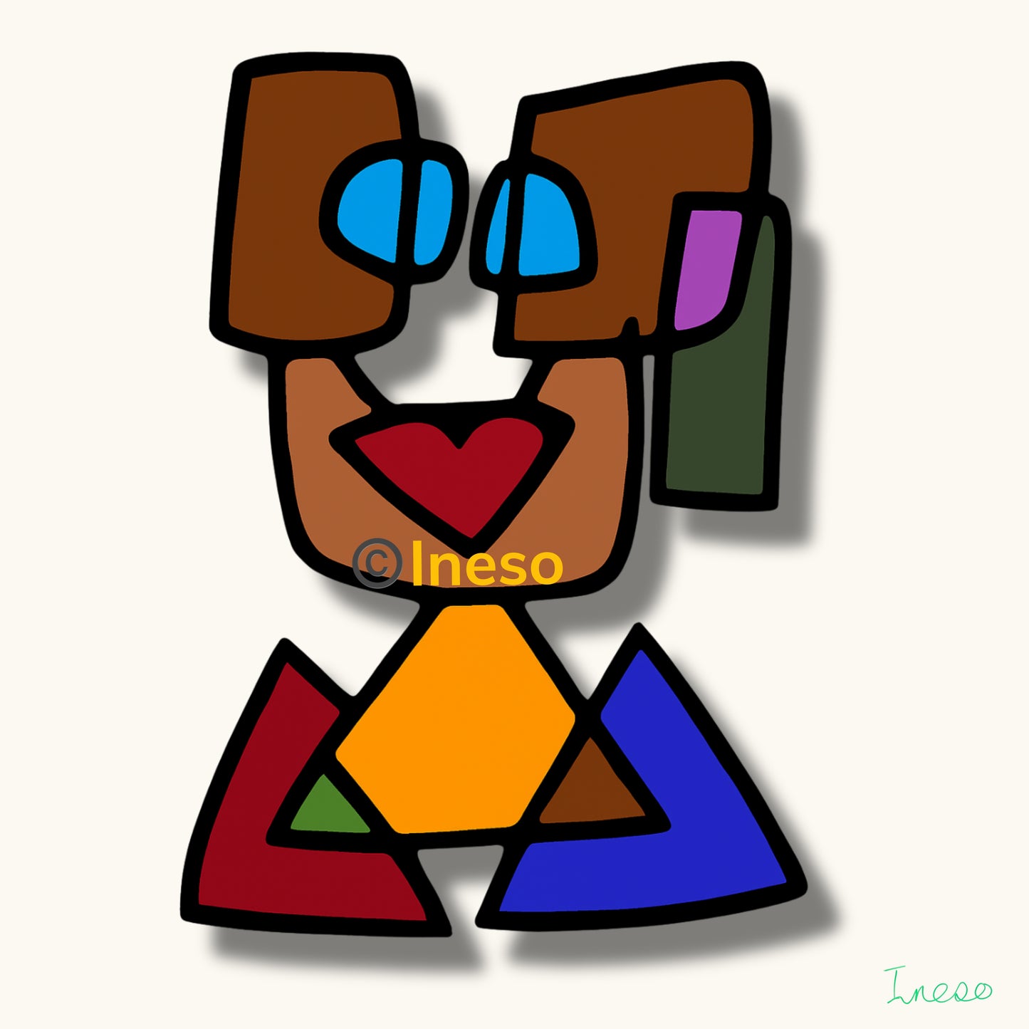 I Love You, 40 x 40cm, 2022 *Updated 2025 (2 Variants)