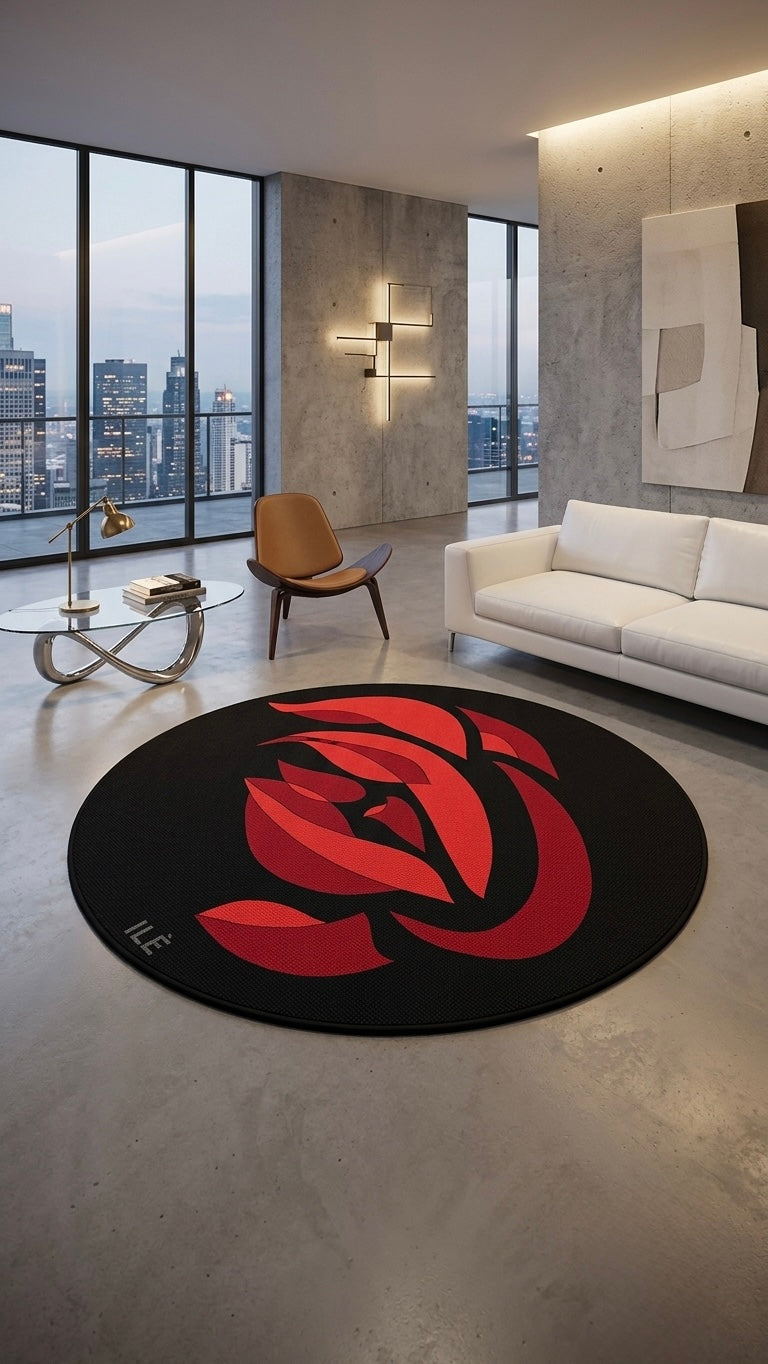 Rug: Conscious Flame, 1.2m Diameter(2 Variants)