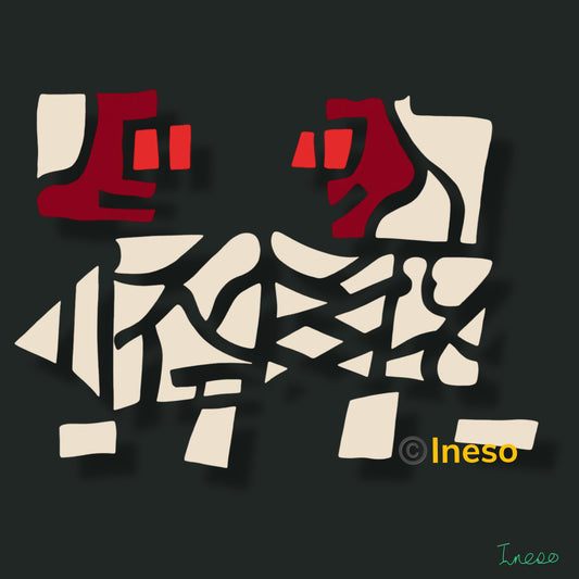 Tussle, 40 x 40cm, 2022