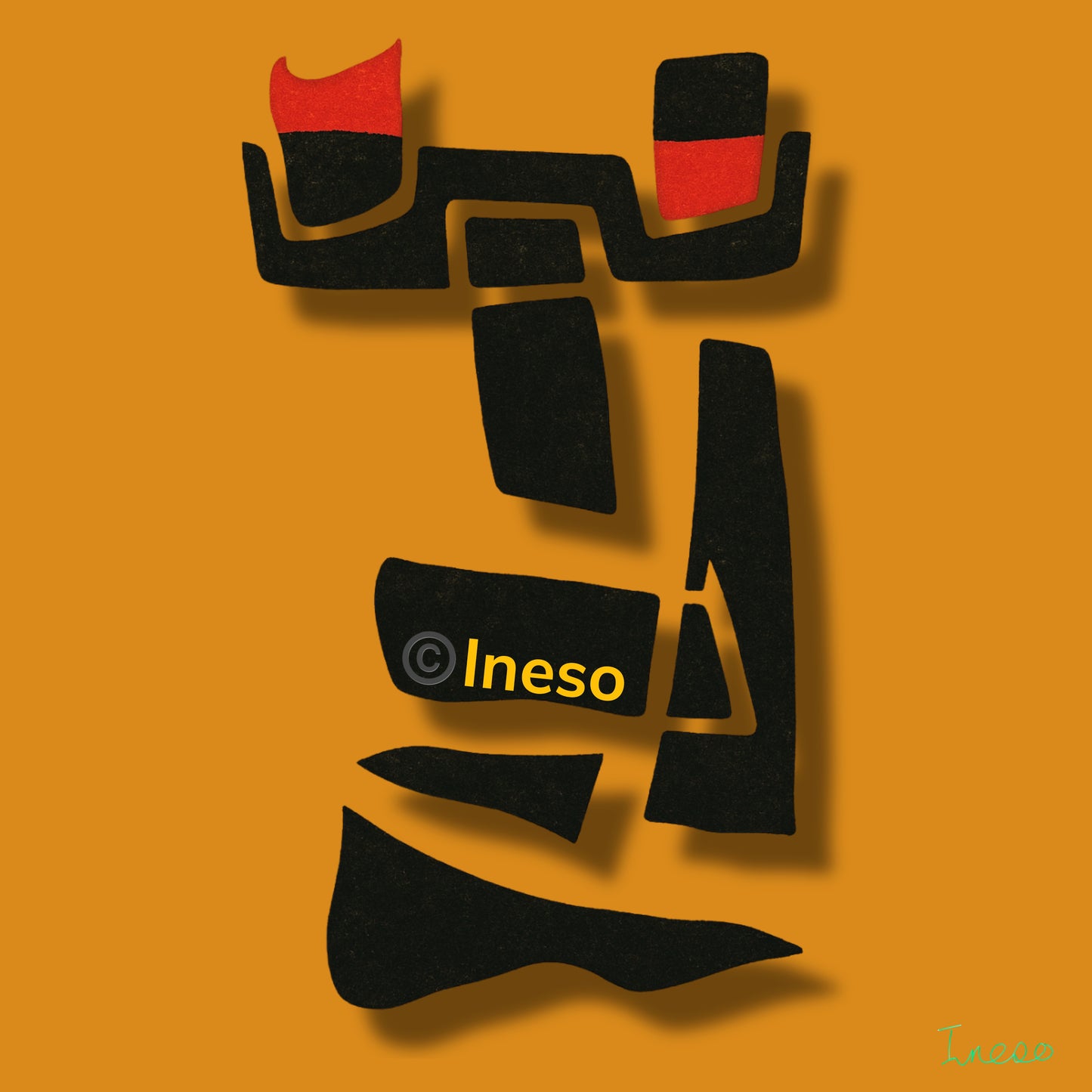 Tango In Èkó, 40 x 40cm, 2022