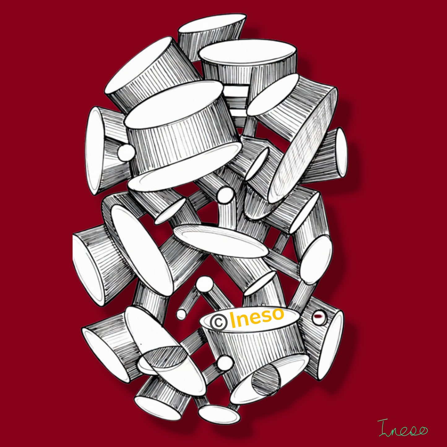 Echo Chamber, 40 x 40cm, 2026 (3 Variants)
