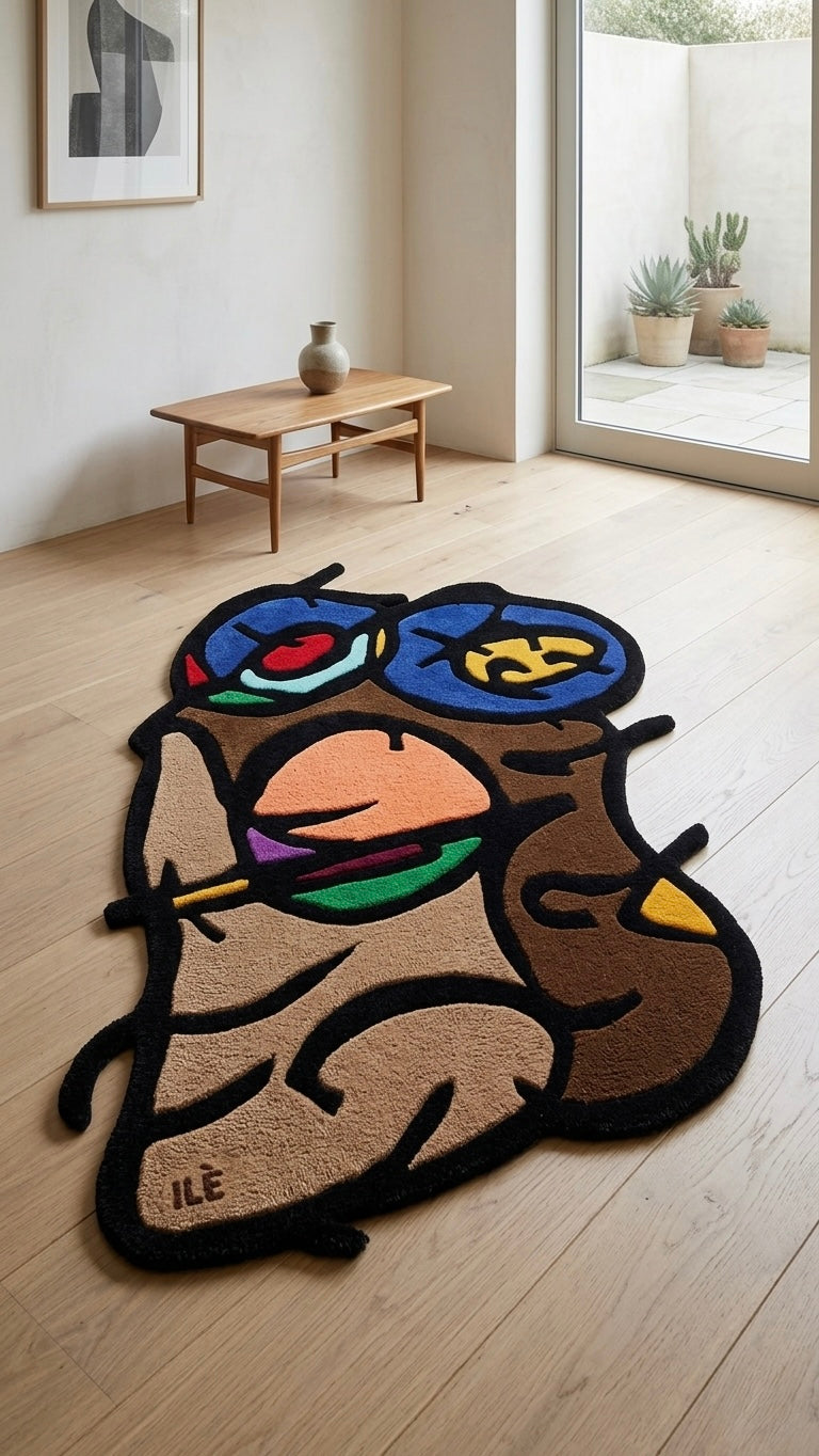 Rug: Drunk Old Man, 140cm x 95cm