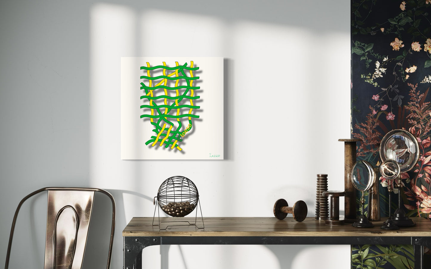 Interwoven, 40 x 40cm, 2018