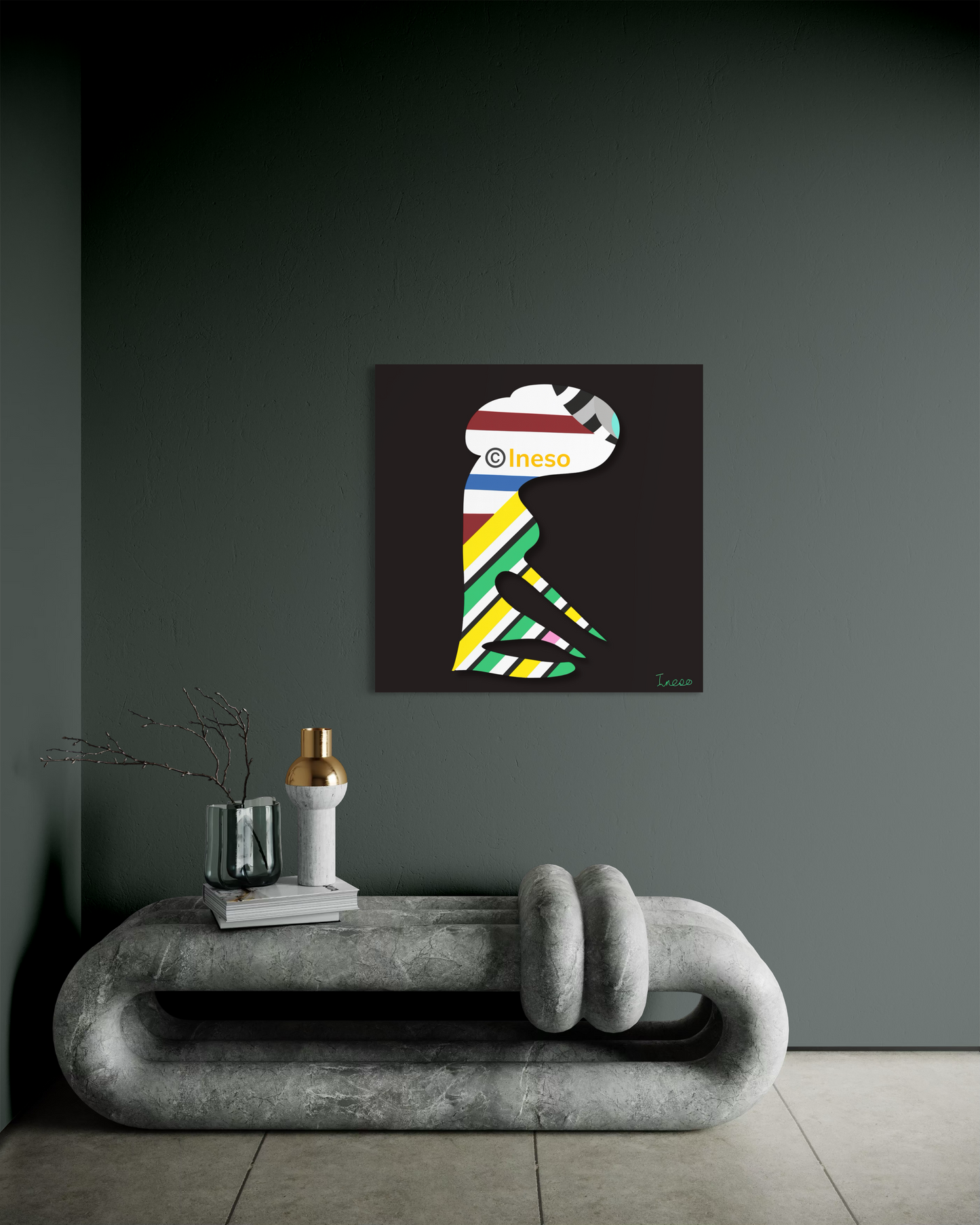 Totemic Gesture, 40 x 40cm, 2024
