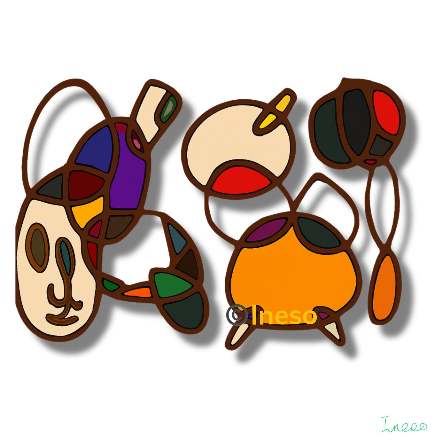 Family Meeting, 40 x 40cm, 2022