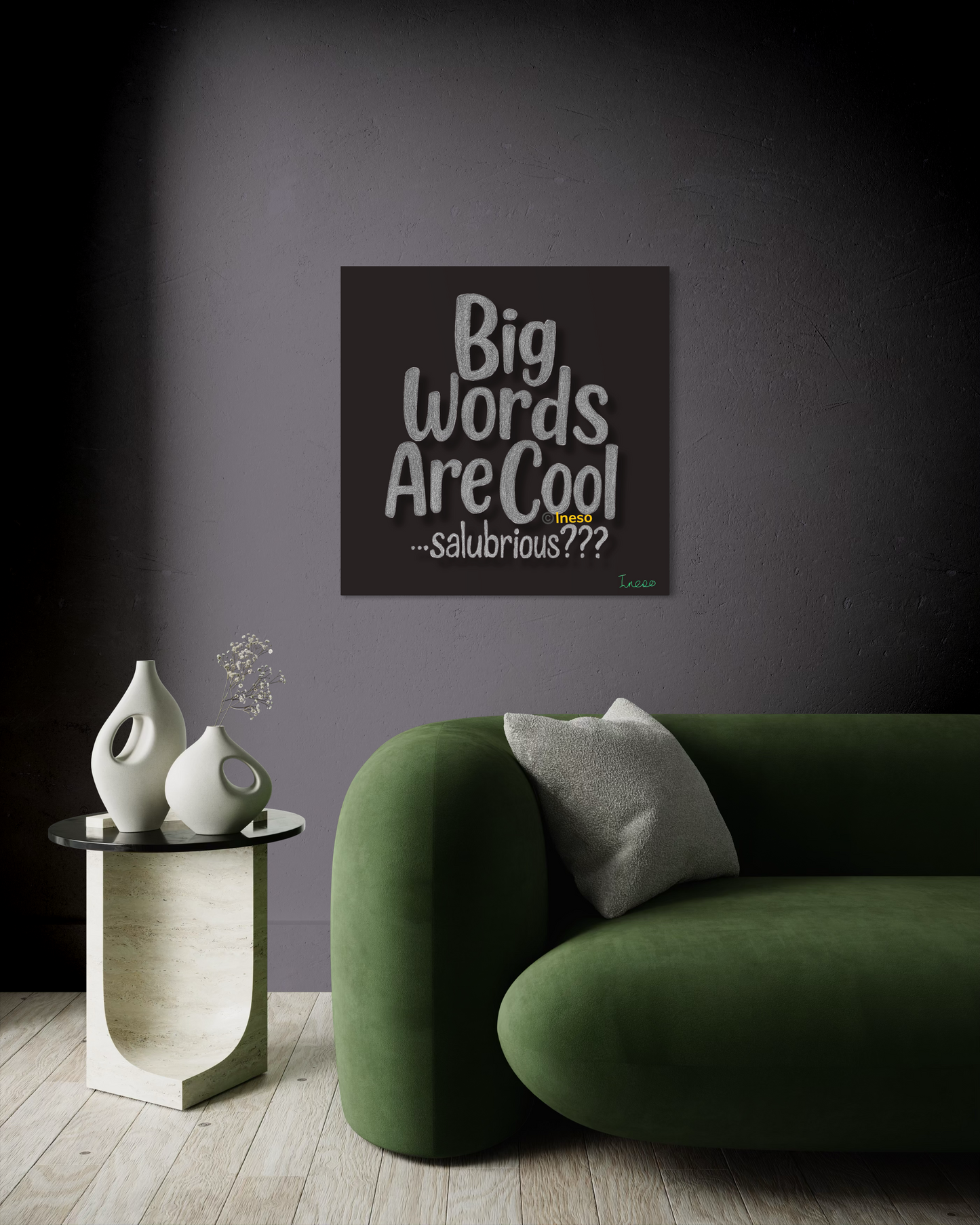 Big Words Are Cool, 40 x 40cm, 2023 (2 Variants)