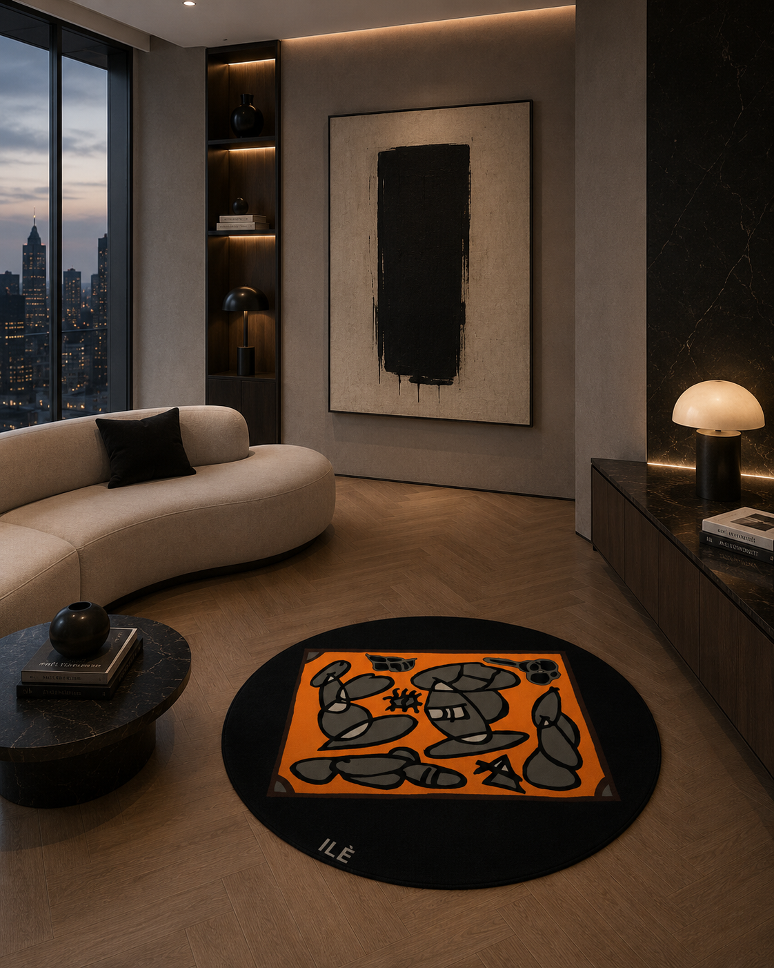 Rug: Workshop, 1.2m Diameter (4 Variants)