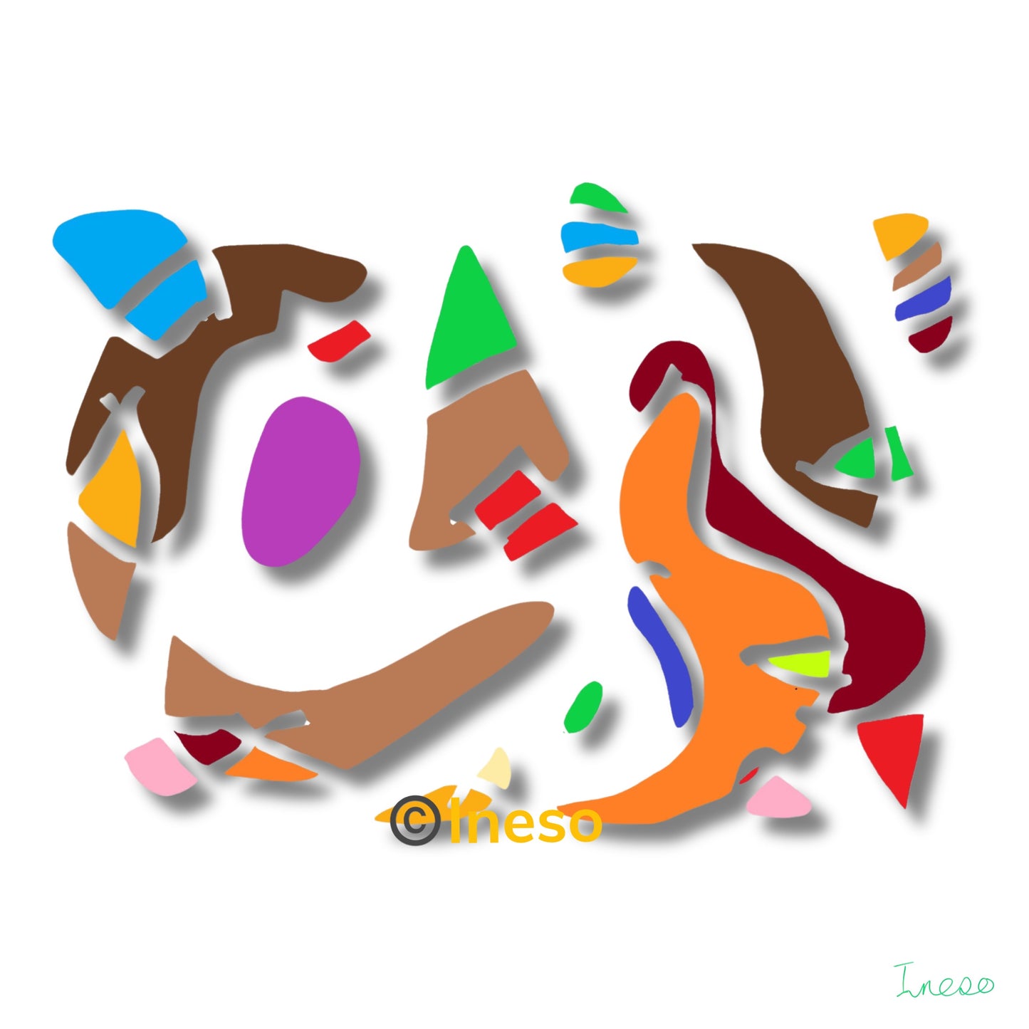 Contortionists, 40 x 40cm, 2022 (2 Variants)
