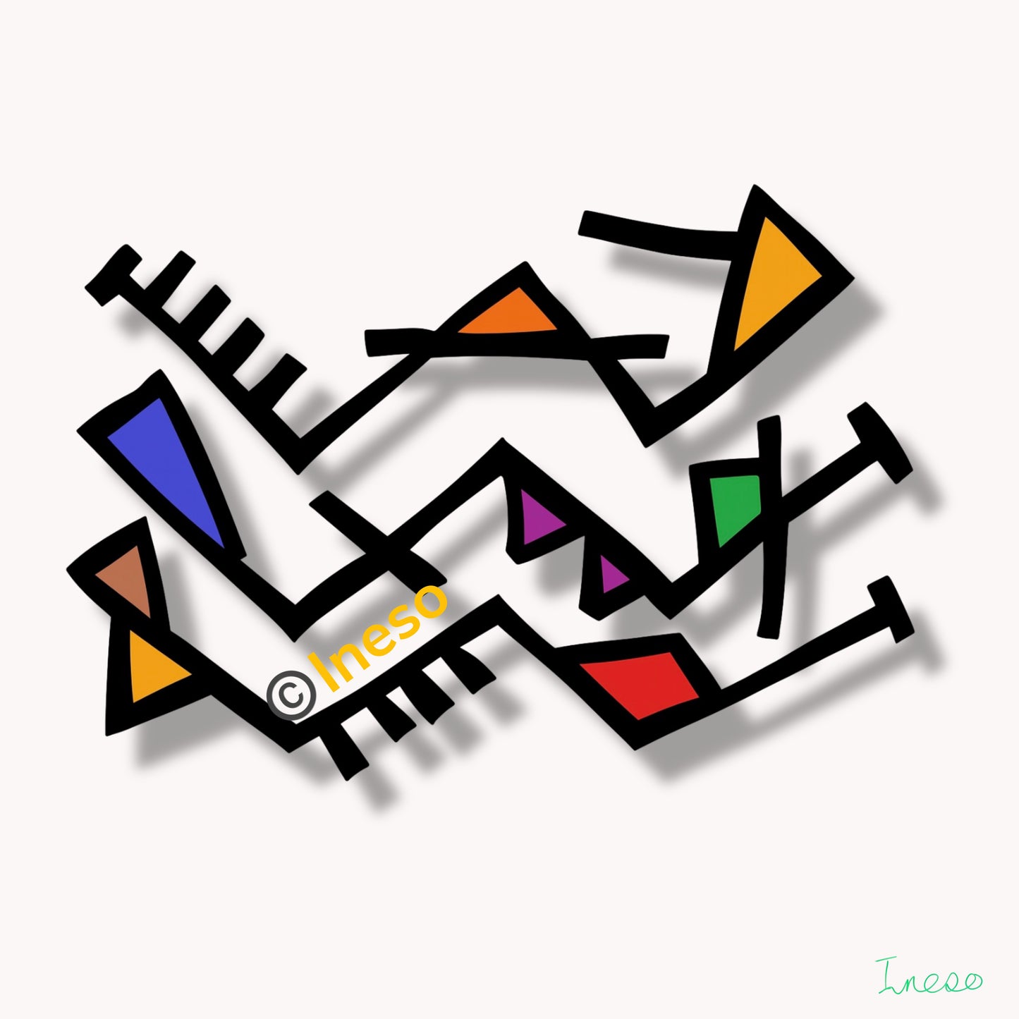 Artphabet 3, 40 x 40cm, 2023