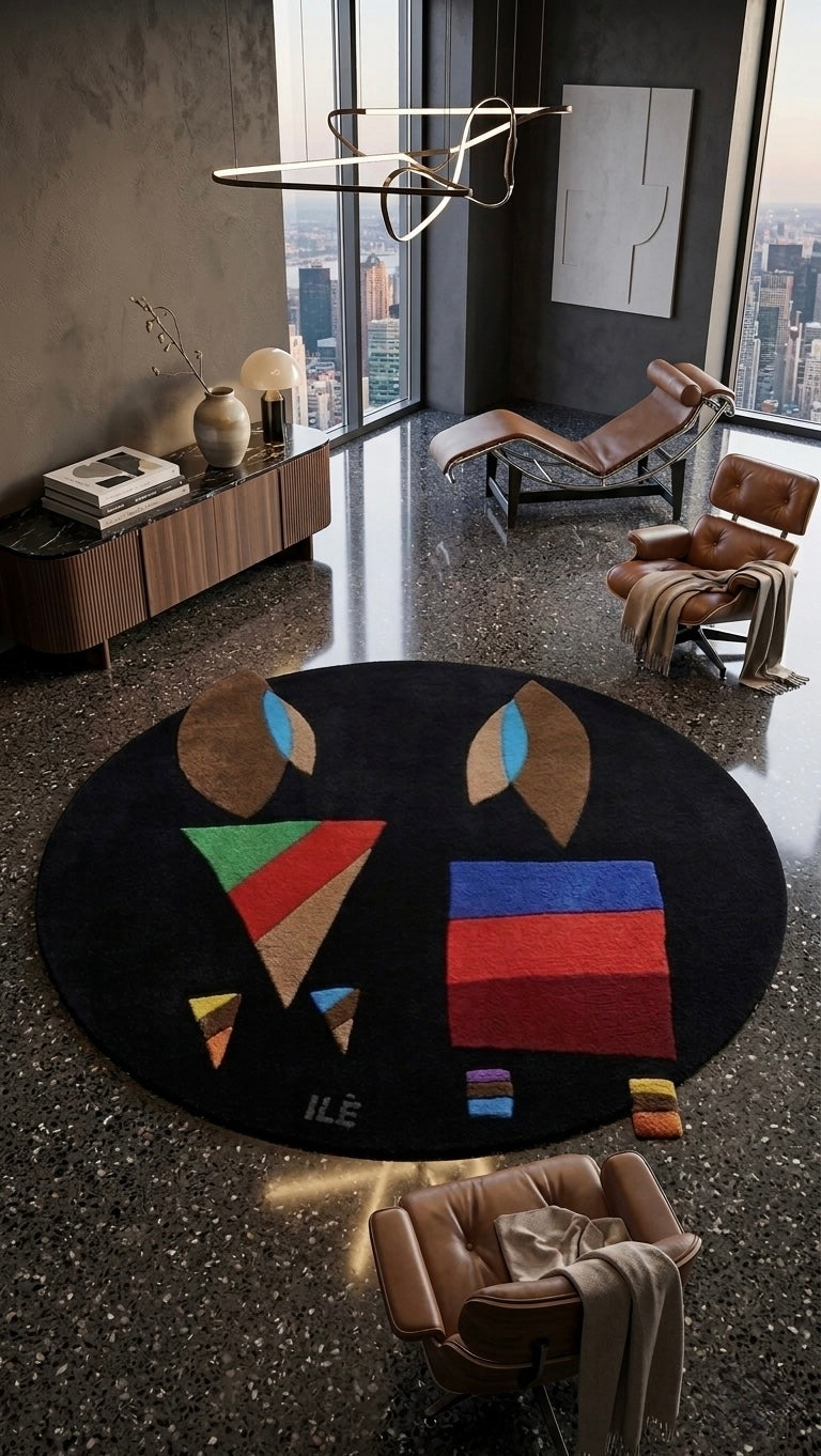 Rug: Brothers, ~ 1.2m Diameter