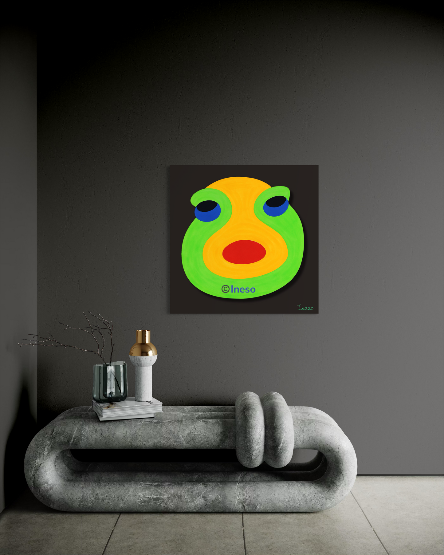 Happy, 40 x 40cm, 2017 (2 Variants)