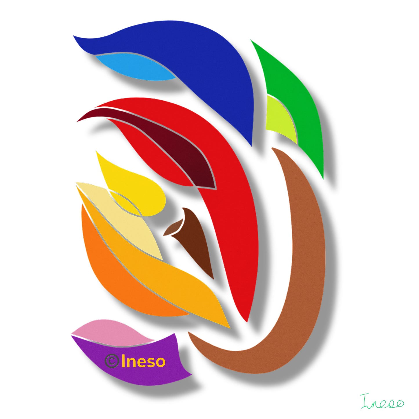 A Conscious Flame, 40 x 40cm, 2022 (2 Variants)