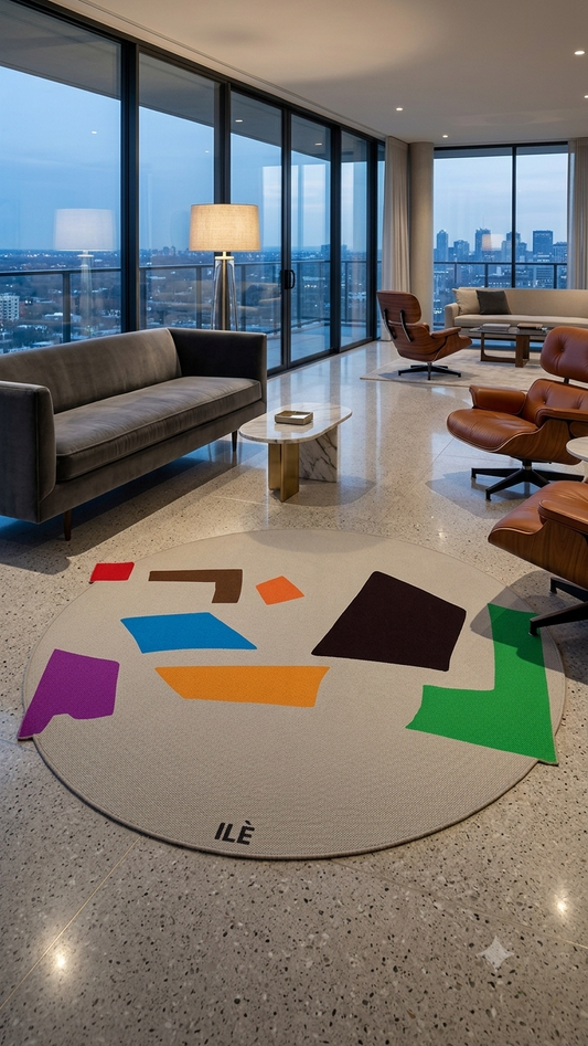 Rug: Coming & Going, ~ 1.2m Diameter