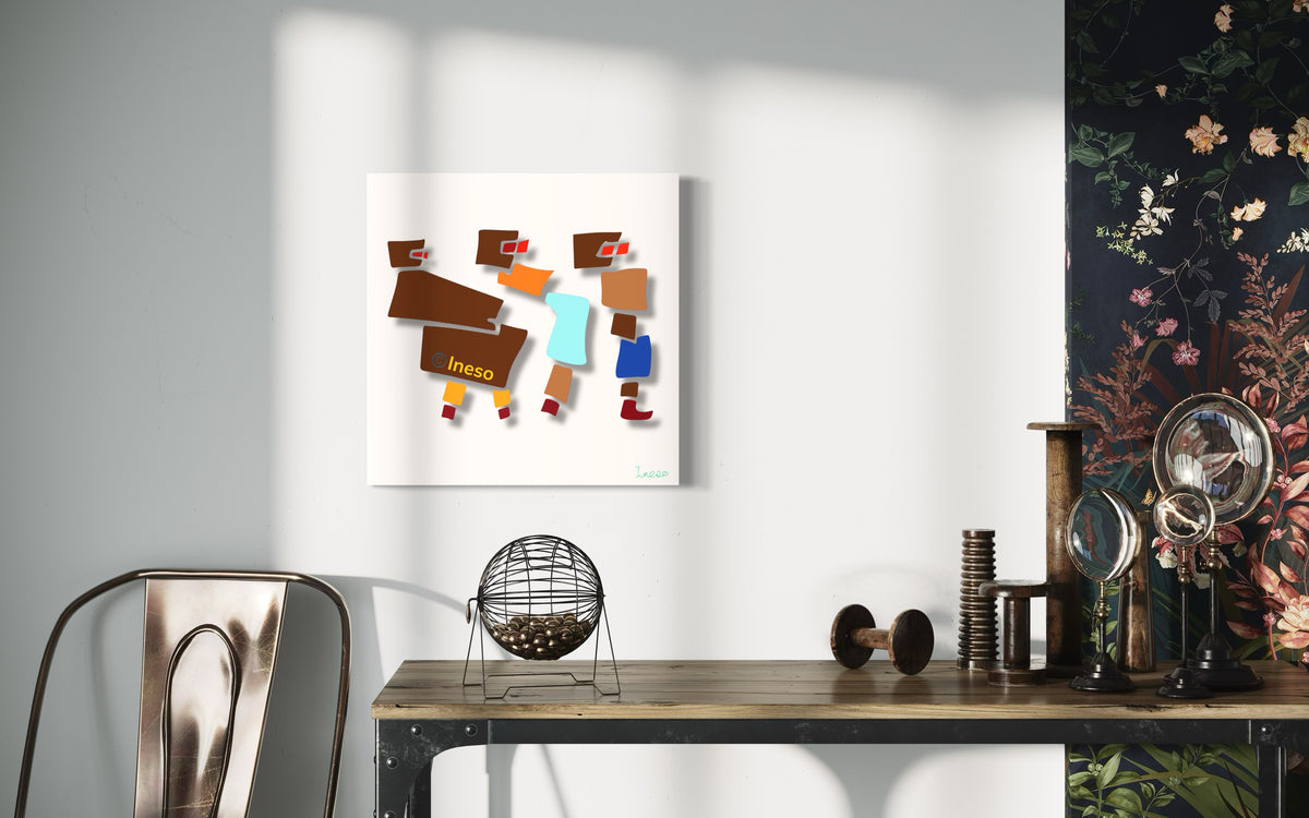 Popcorn Line, 40 x 40cm, 2023