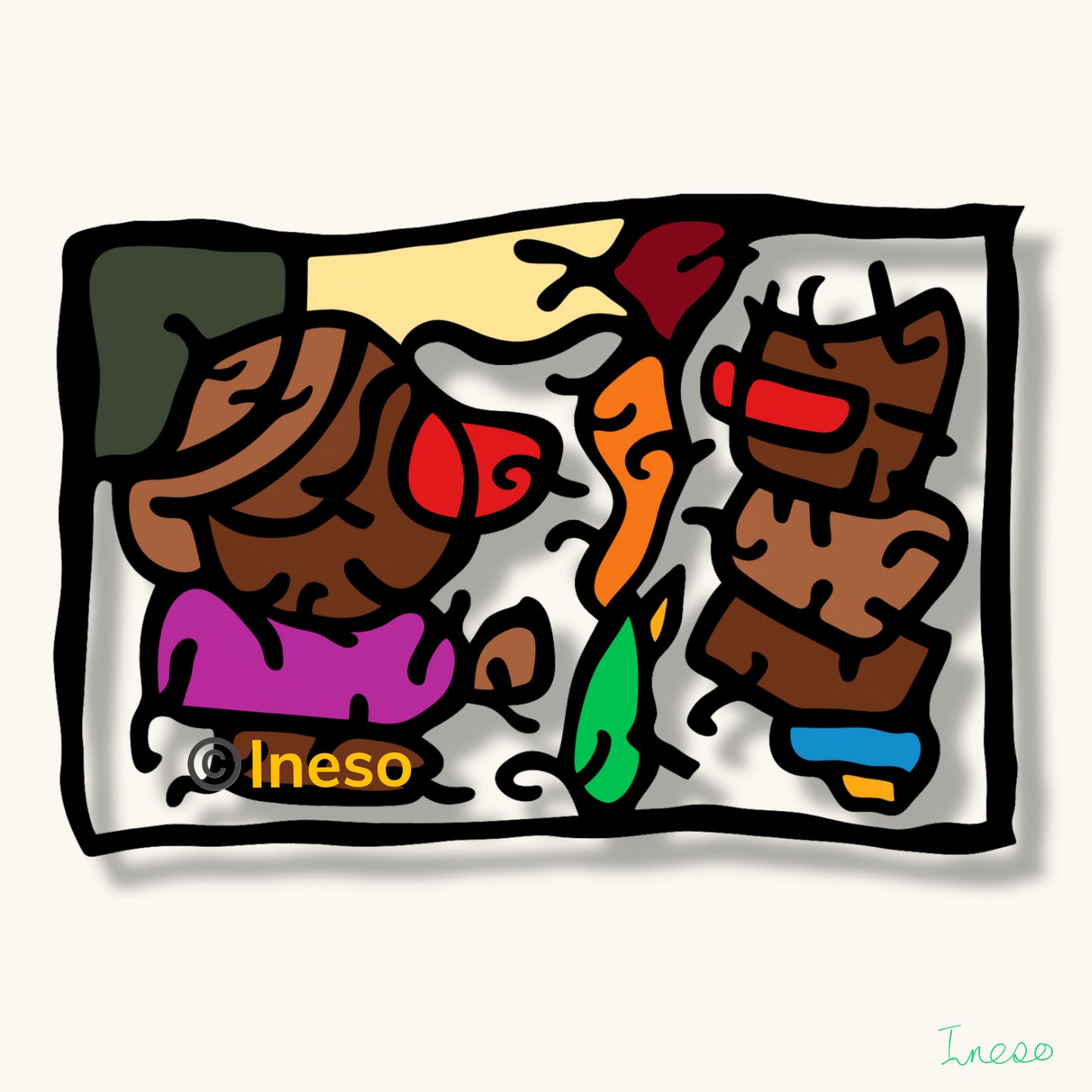 Don’t Let Anything Come Between Us, 40 x 40cm 2023 (2 Variants)