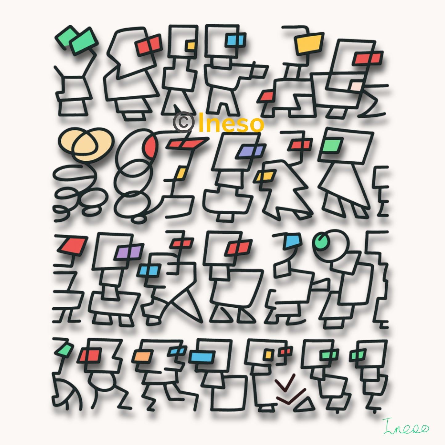 Community, 40 x 40cm, 2023 (2 Variants)