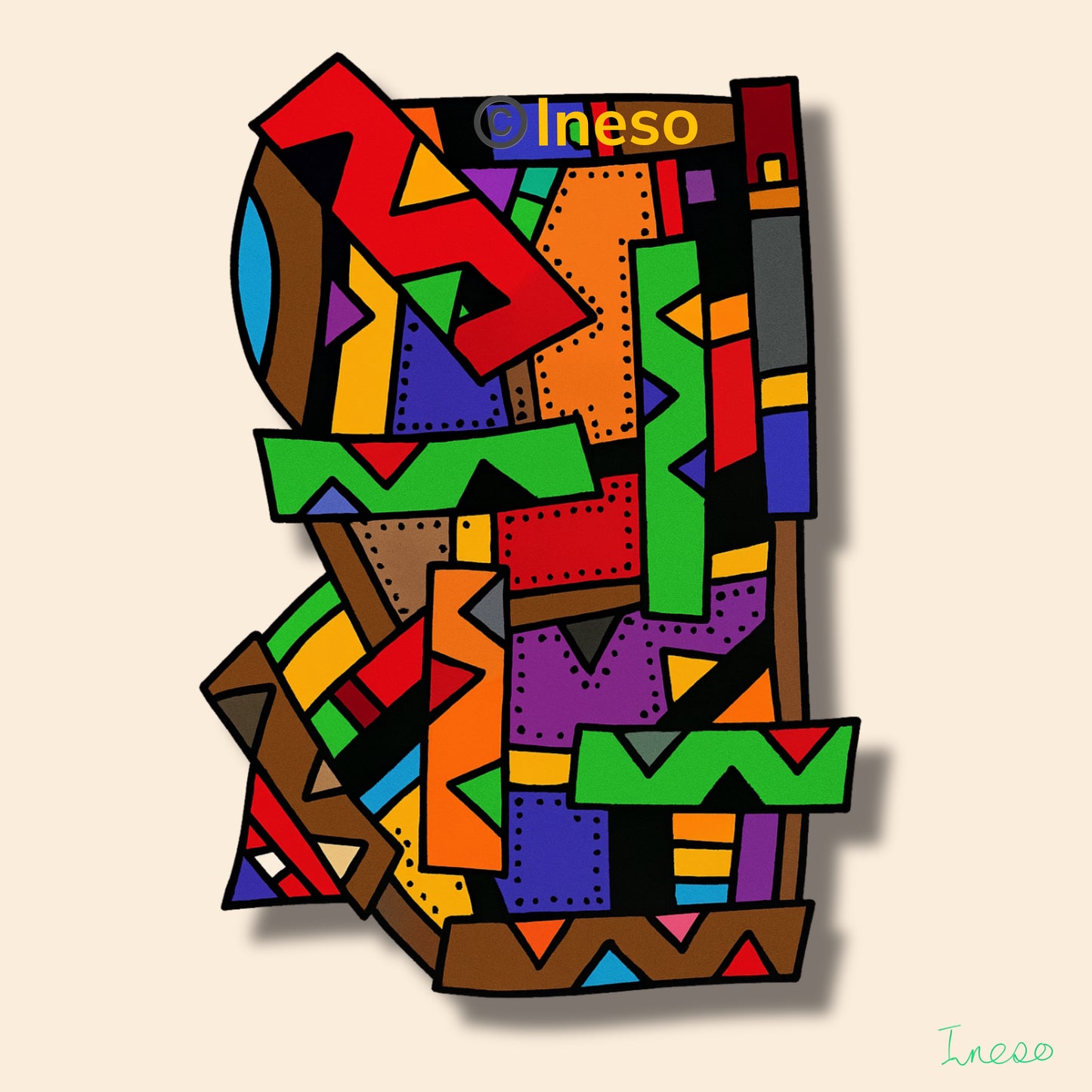 Mr Symmetrical, 40 x 40cm, 2022 (2 Variants)