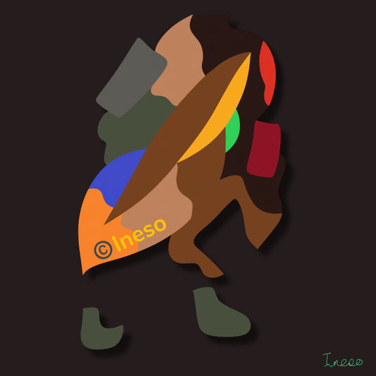 On A Mission, 40 x 40cm, 2024 (2 Variants)