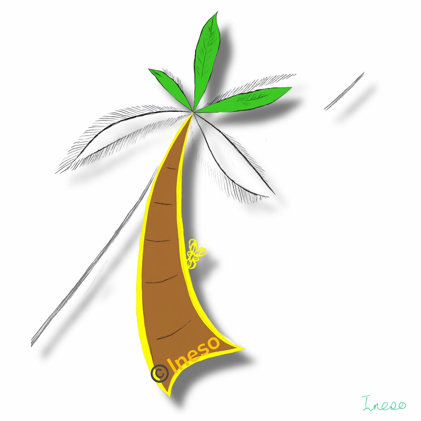 Palm Tree, 40 x 40cm, 2016