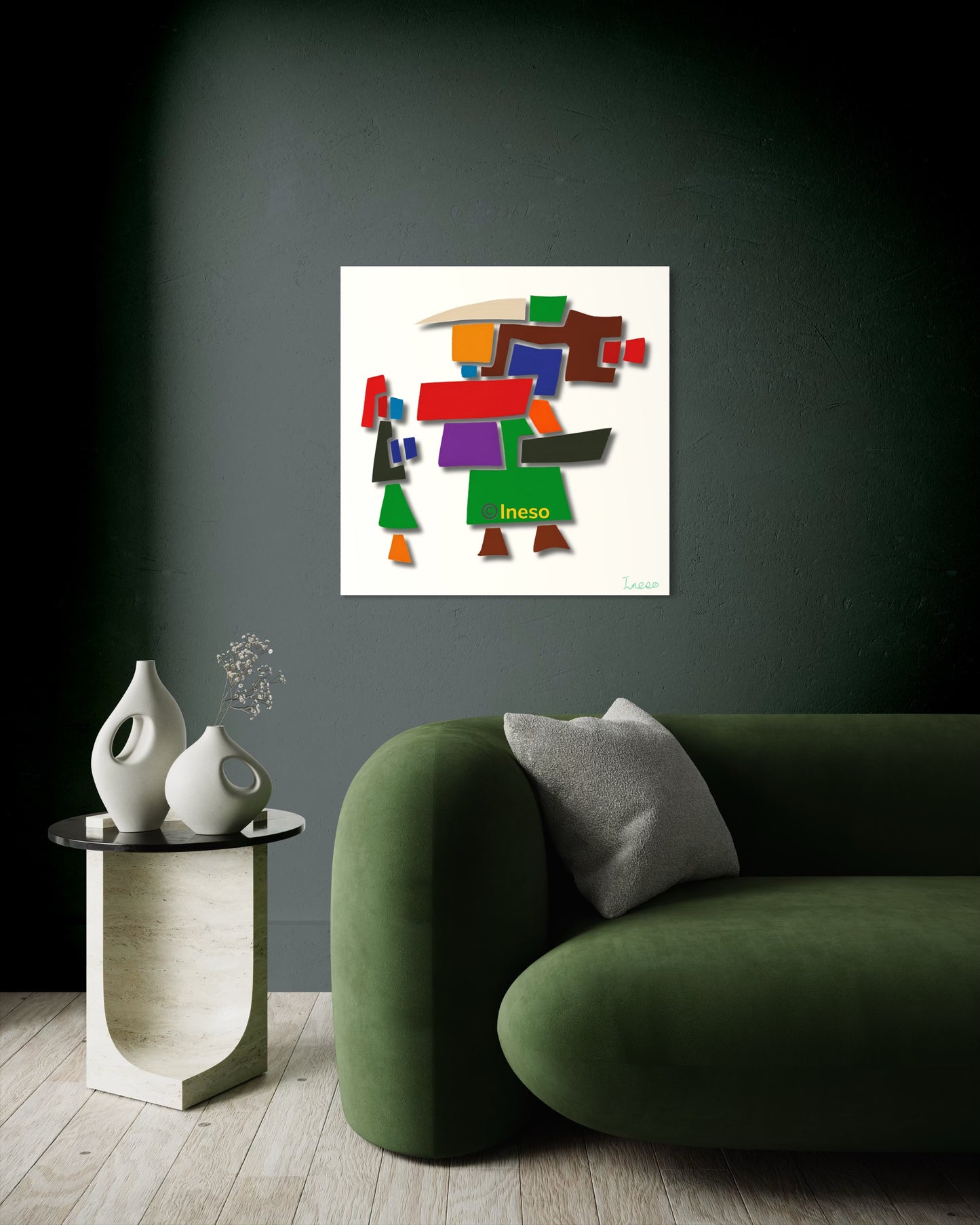 The Burden Of Love : A Single Mother, 40 x 40cm, 2022